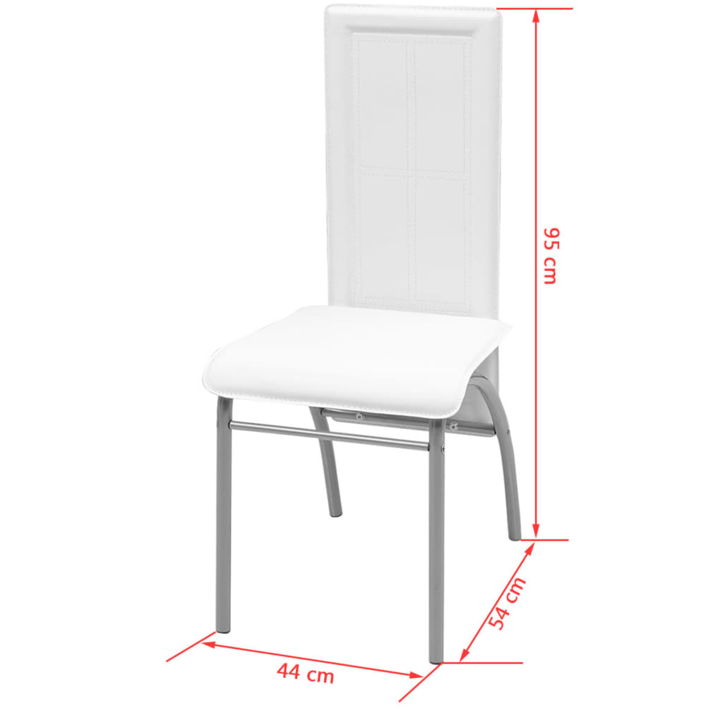 Set Sala Da Pranzo 5 Pezzi Bianco - homemem39