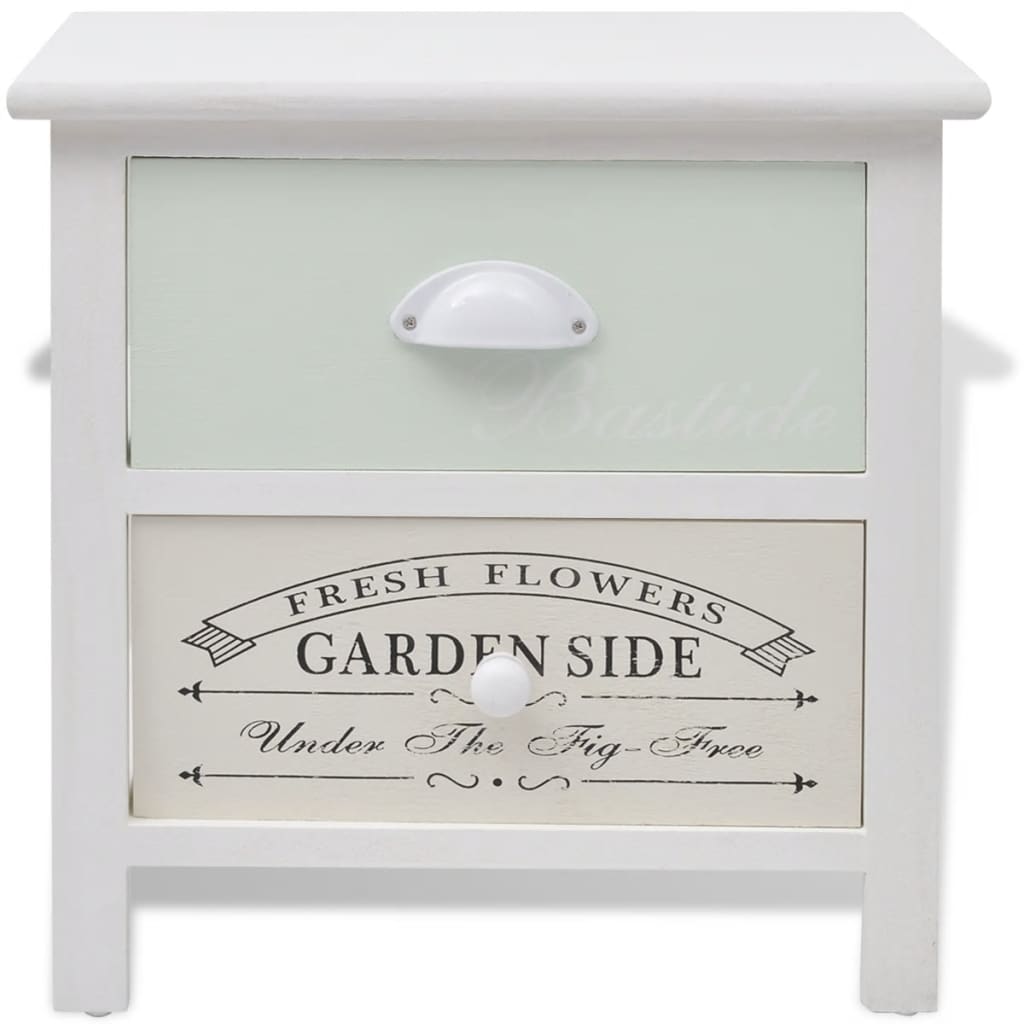 Comodino Francese Set 2 pz in Legno - homemem39