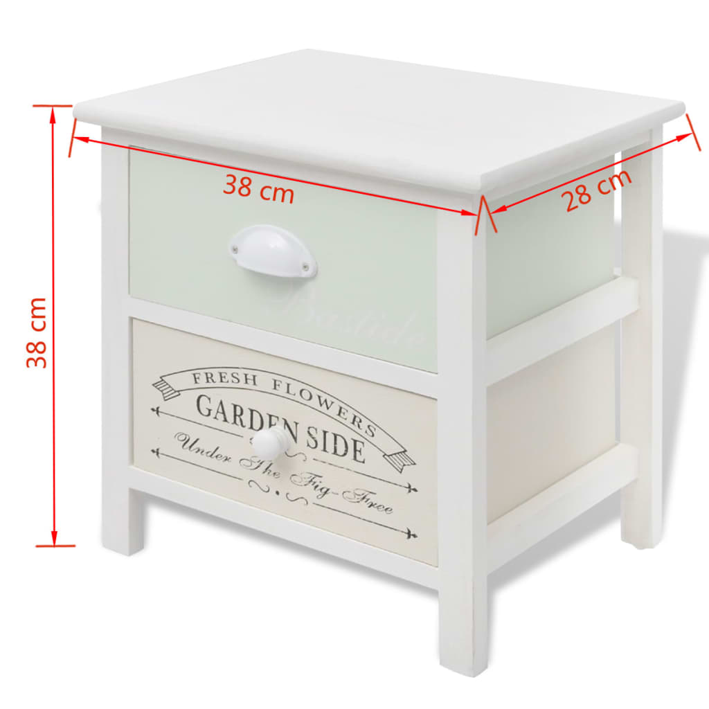 Comodino Francese Set 2 pz in Legno | homemem39