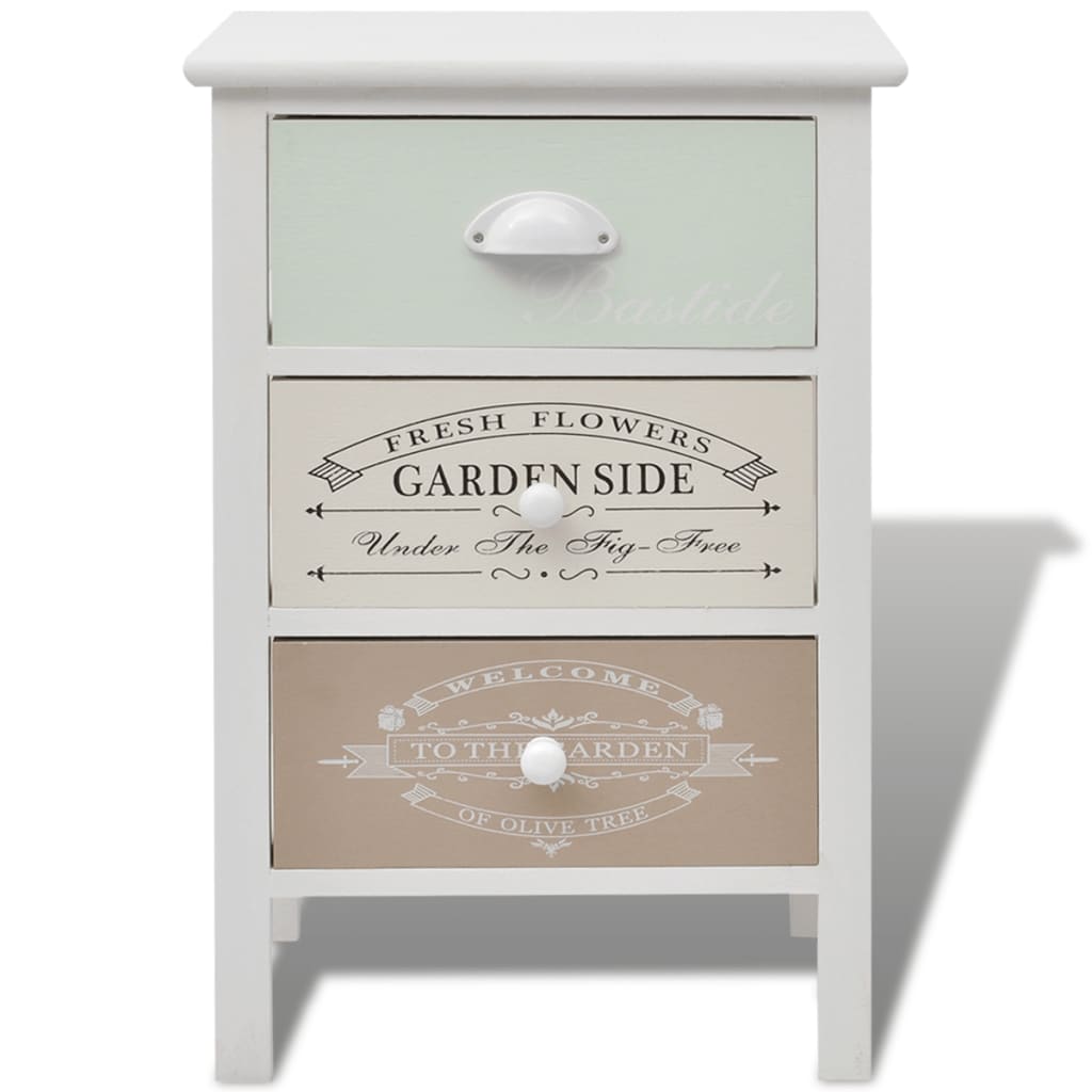 Mobile in Stile Francese con 3 Cassetti in Legno - homemem39