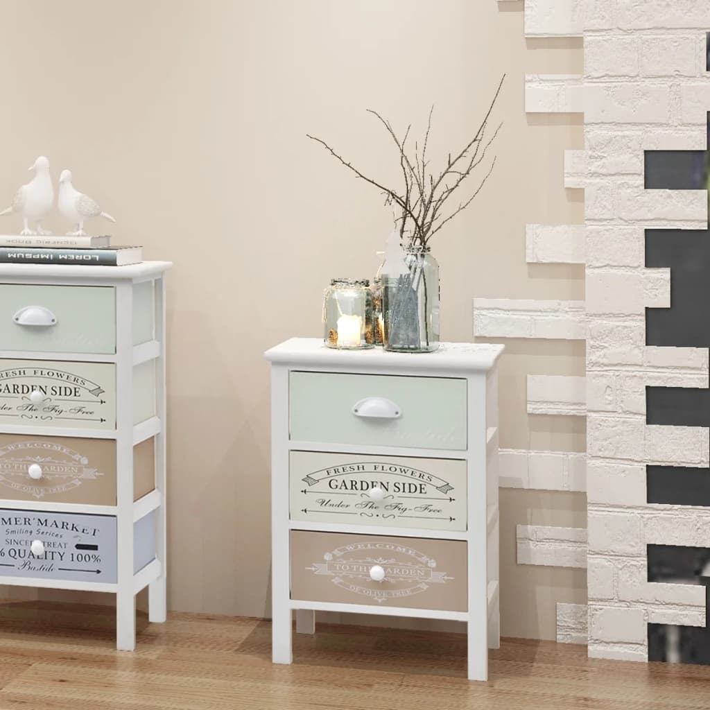 Mobile in Stile Francese con 3 Cassetti in Legno - homemem39