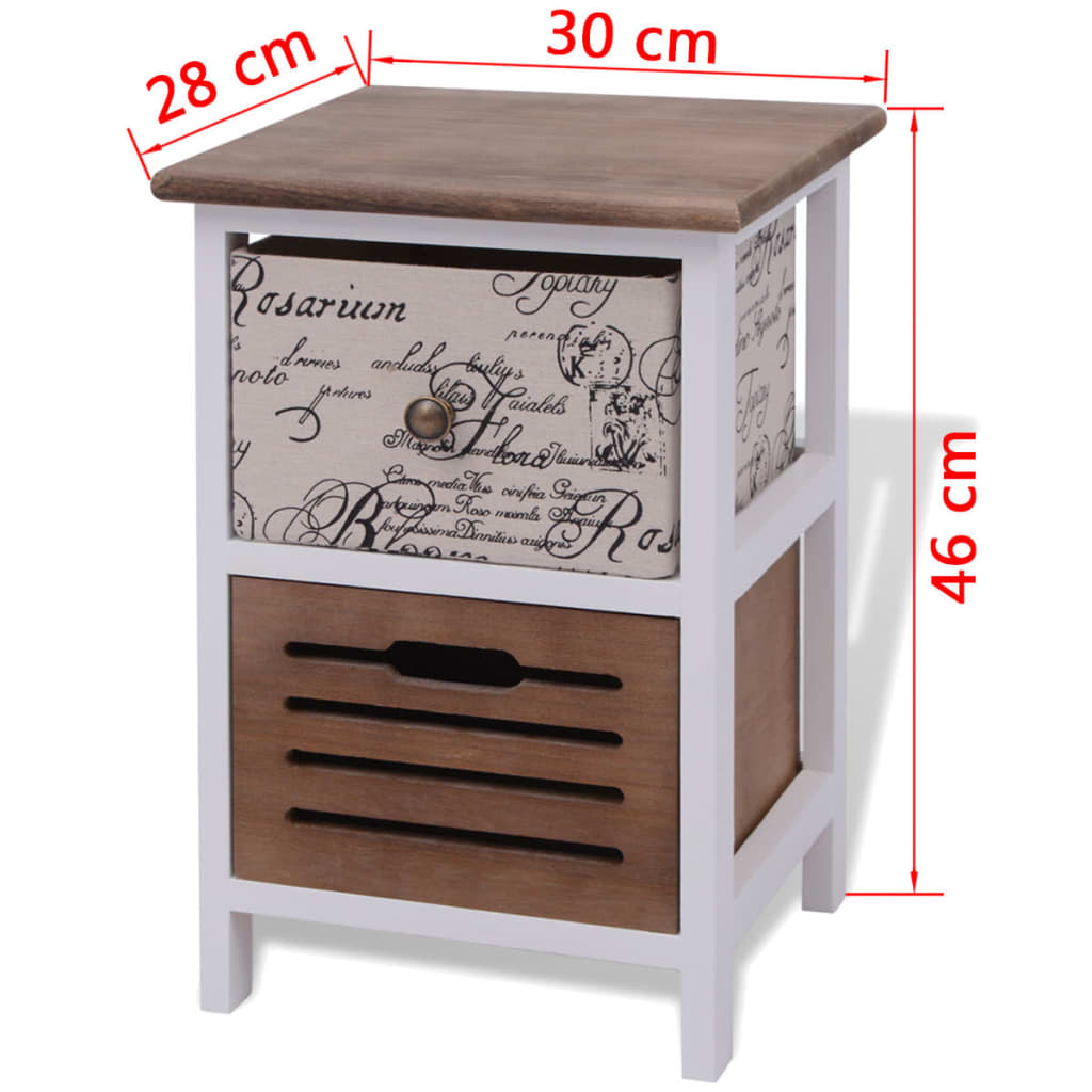 Comodini 2 Pezzi In Legno | homemem39