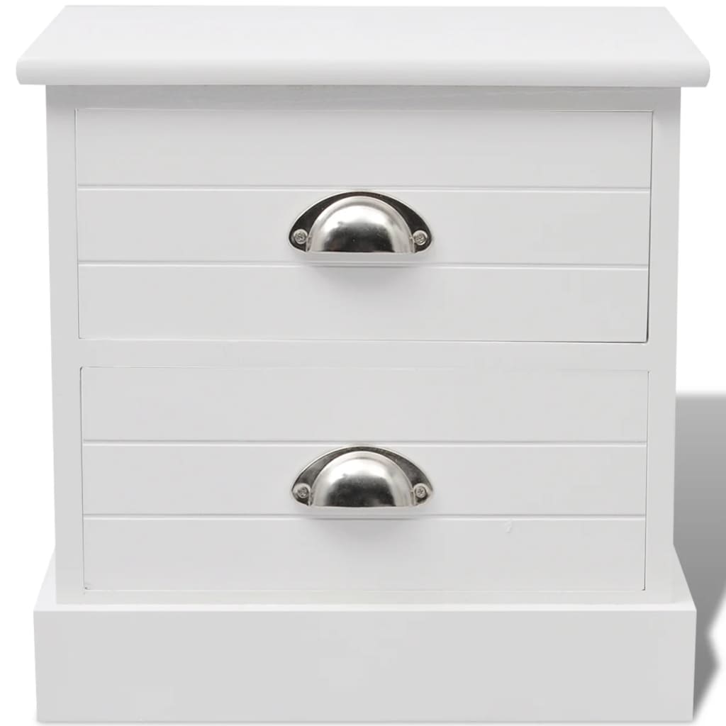 Comodino In Stile Francese Bianco - homemem39