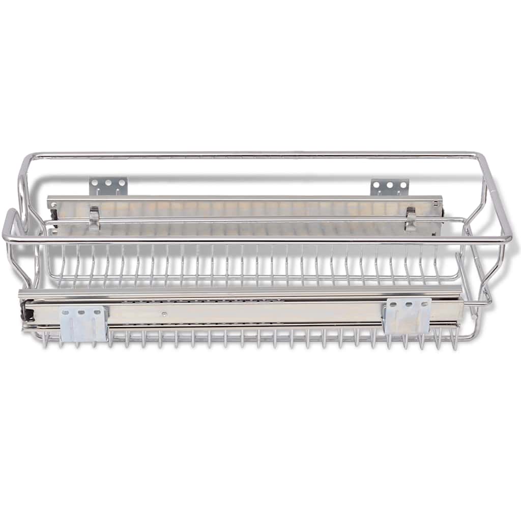 Cestelli a Rete Scorrevoli 2 pz Argento 300 mm - homemem39
