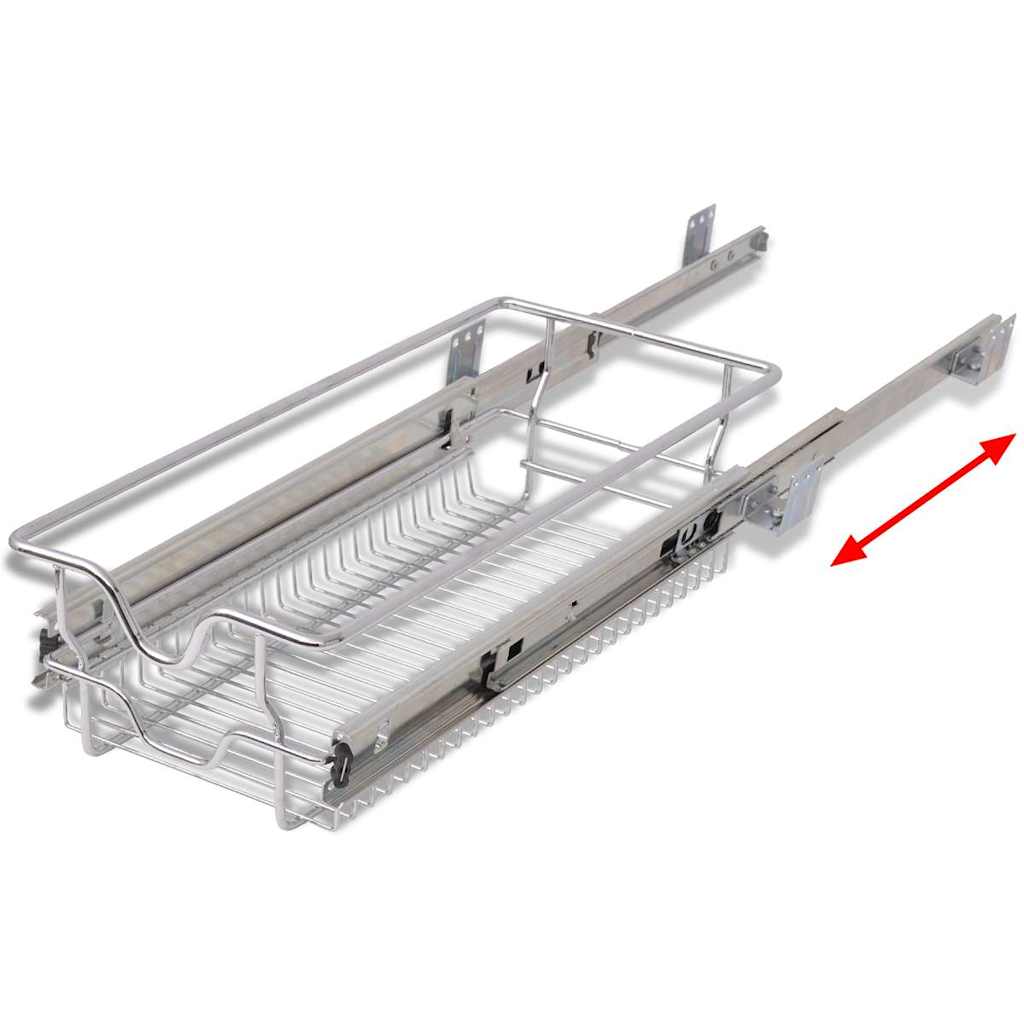 Cestelli a Rete Scorrevoli 2 pz Argento 300 mm - homemem39