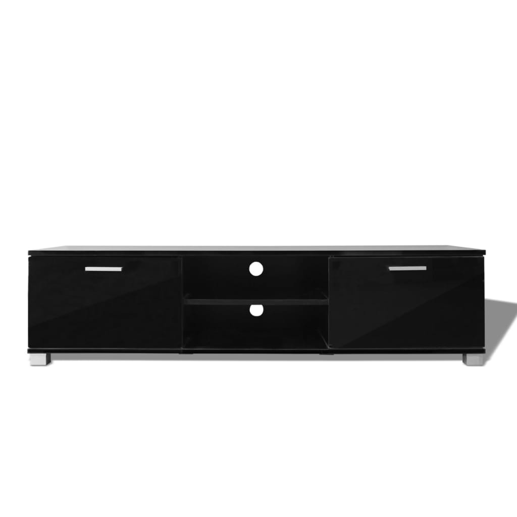 Mobile Porta TV Nero Lucido 140x40,5x35 cm - homemem39