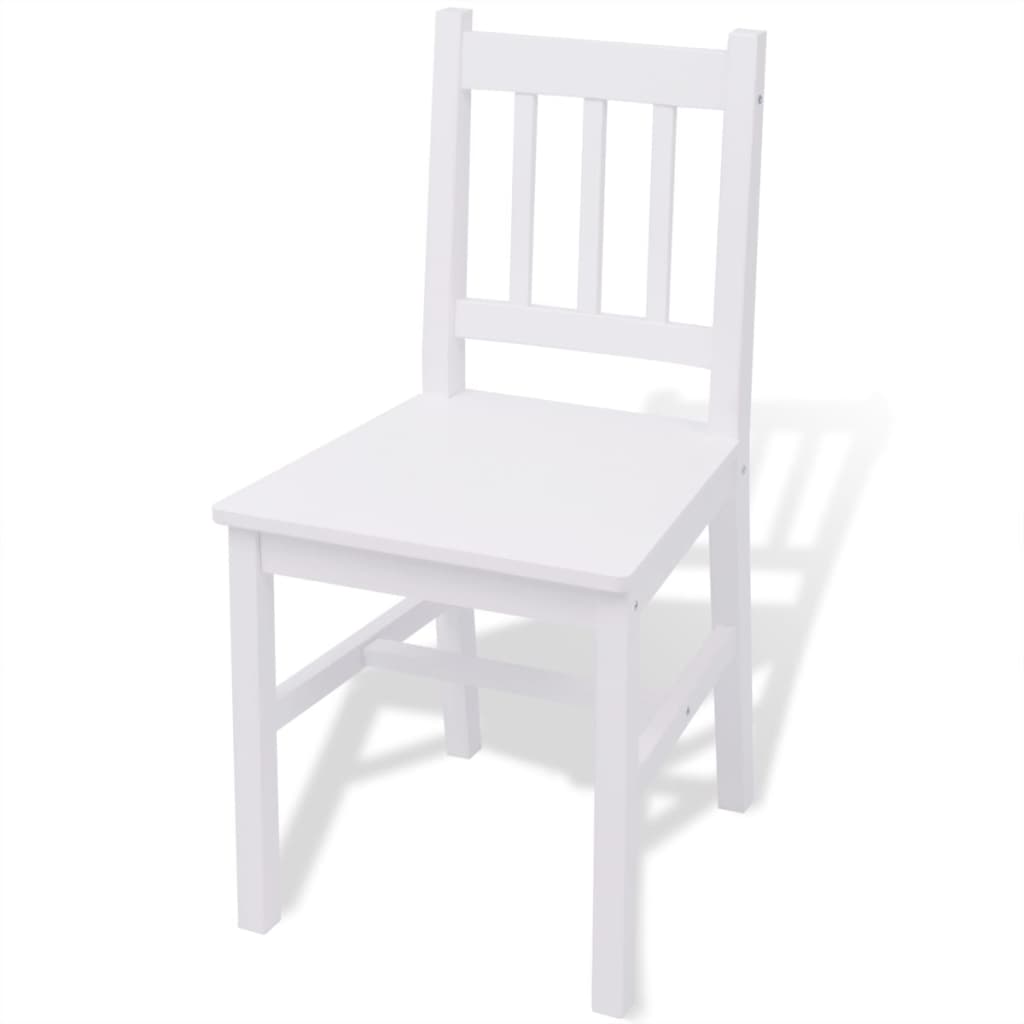 Set da Pranzo 5 pz in Legno di Pino Bianco - homemem39