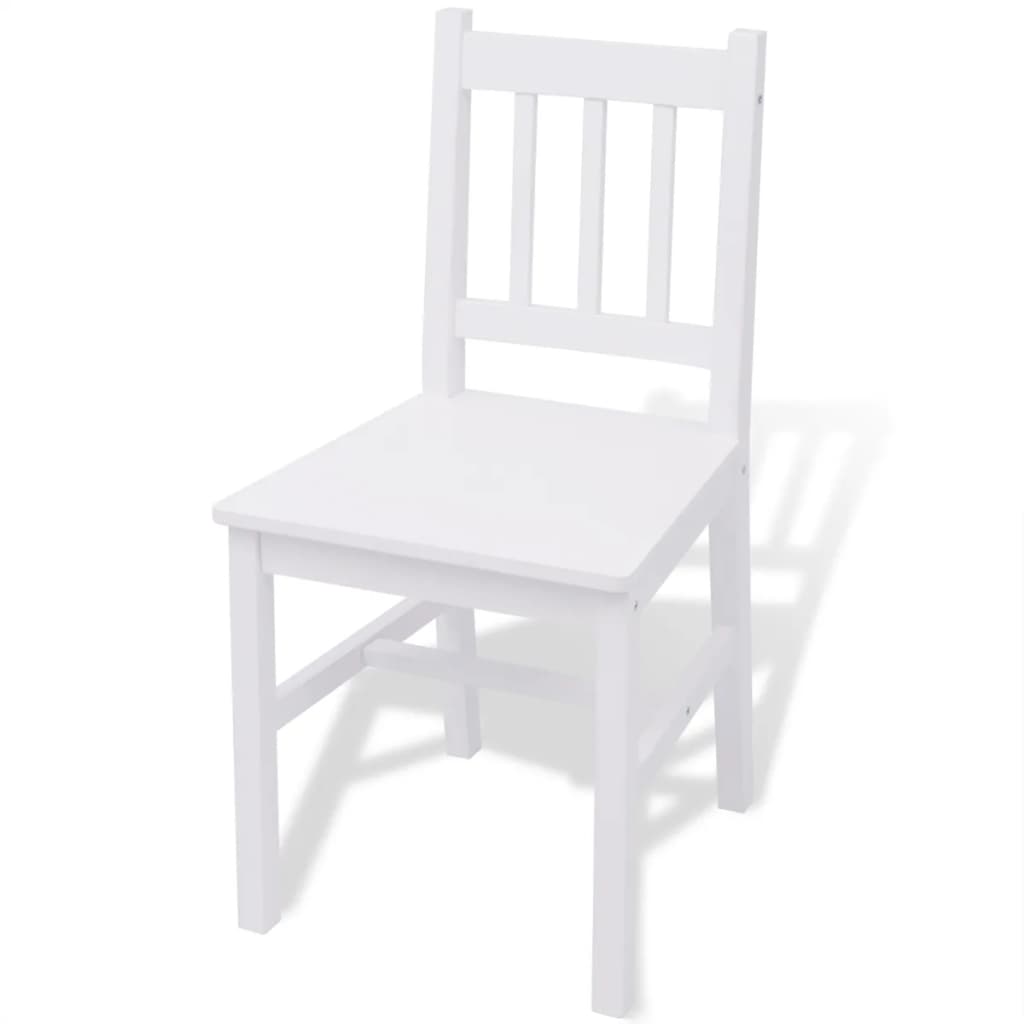 Set da Pranzo 7 pz in Legno di Pino Bianco - homemem39