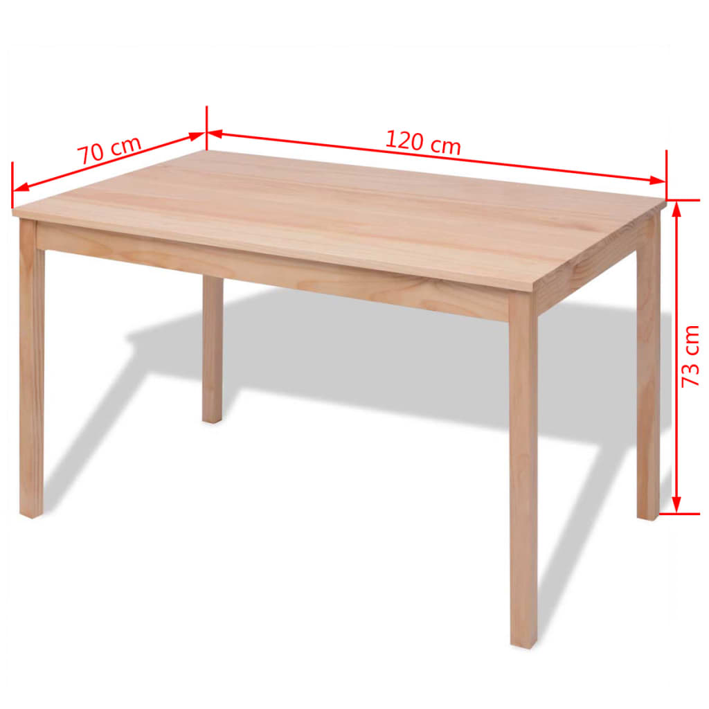 Set da Pranzo 7 pz in Legno di Pino - homemem39