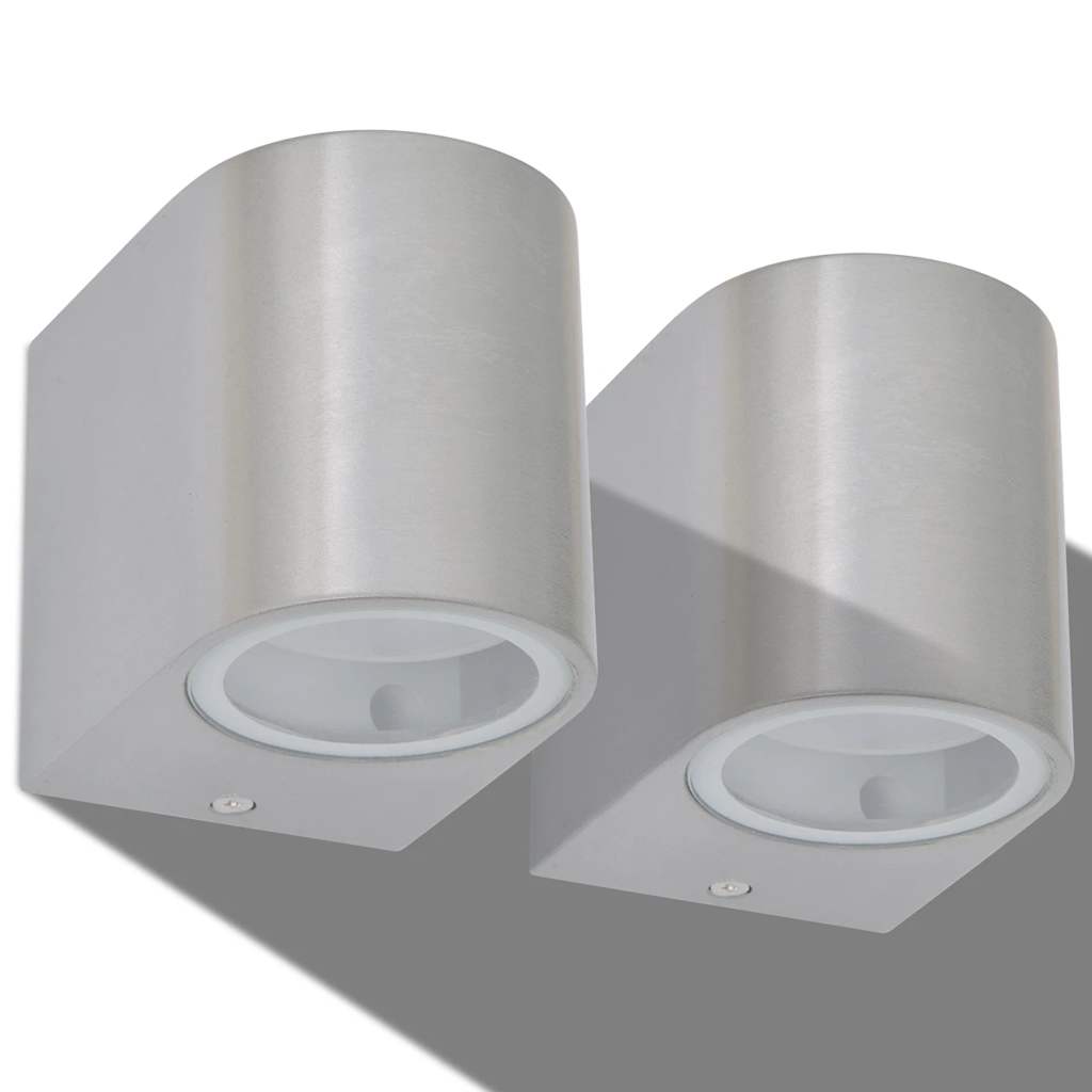 Applique LED 2pz Rotonde da Parete per Esterno Proiezione Basso - homemem39