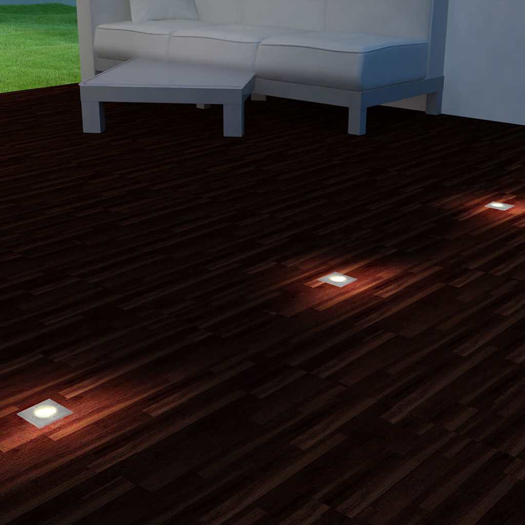 Faretti Carrabili da Esterno a LED 3 pz Quadrati - homemem39