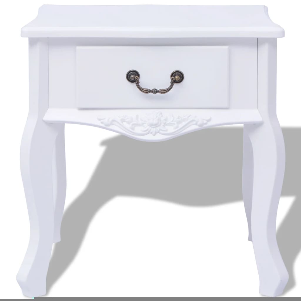 Armadietti da letto 2 pezzi MDF Bianco - homemem39