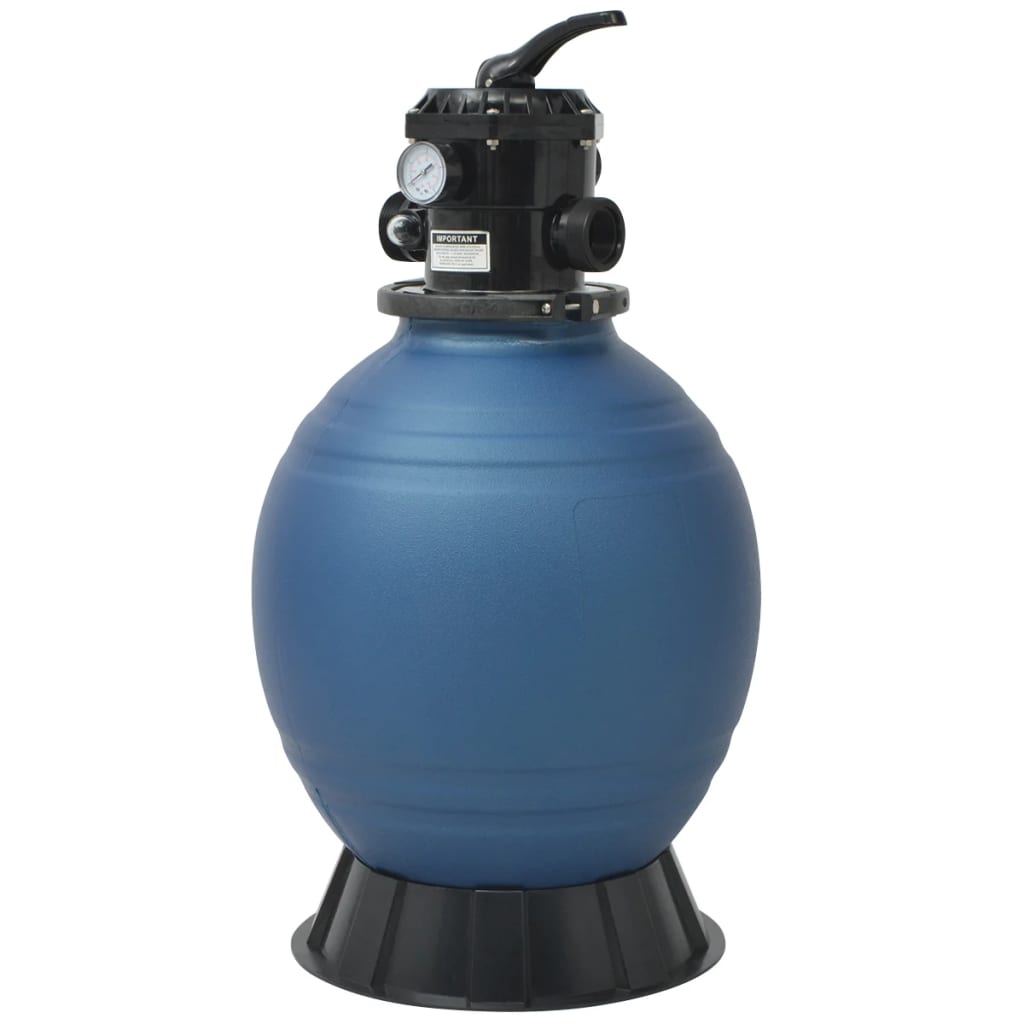 Filtro a Sabbia per Piscine Valvola a 6 Posizioni Blu 460 mm - homemem39