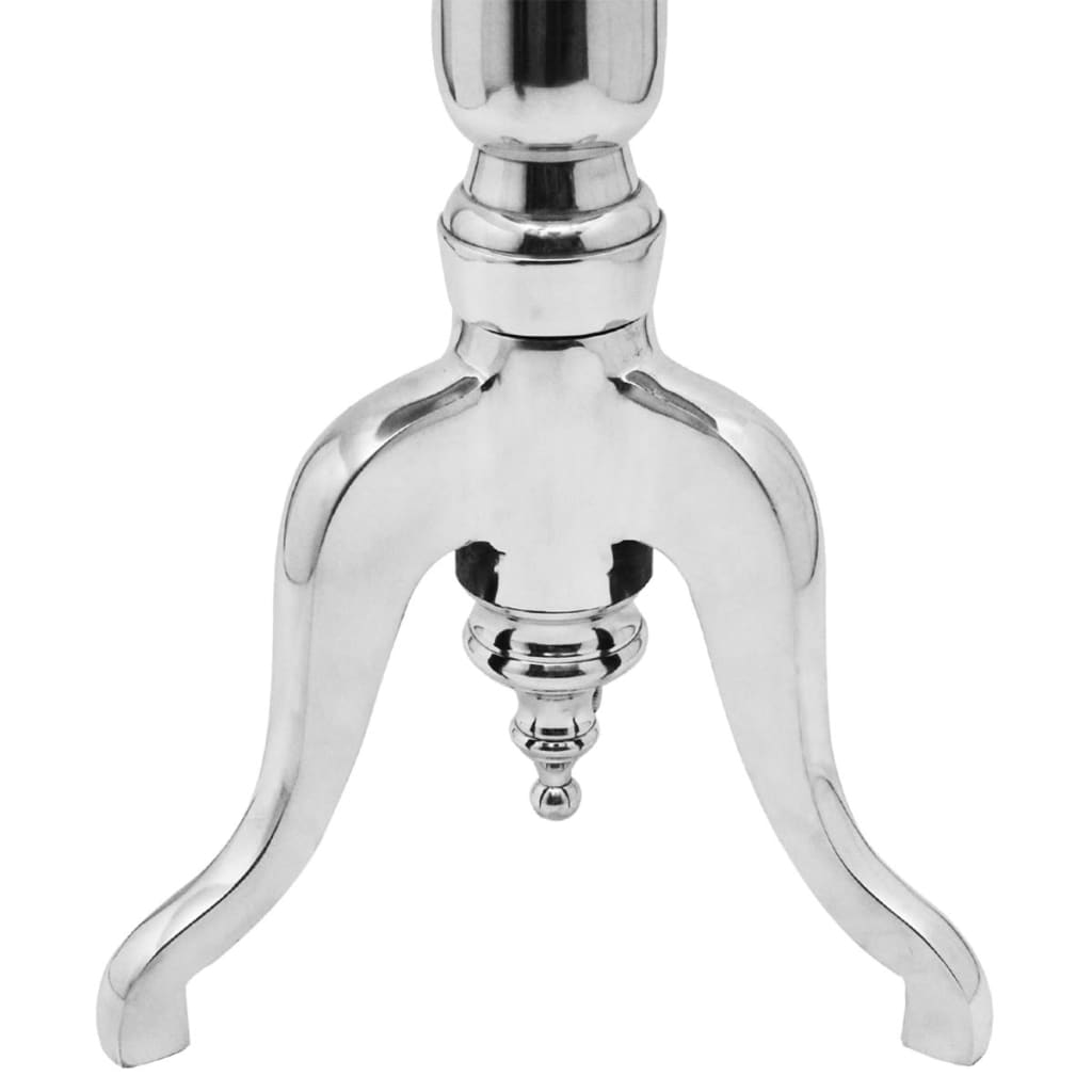 Tavolino da Salotto Rotondo in Alluminio Argentato - homemem39