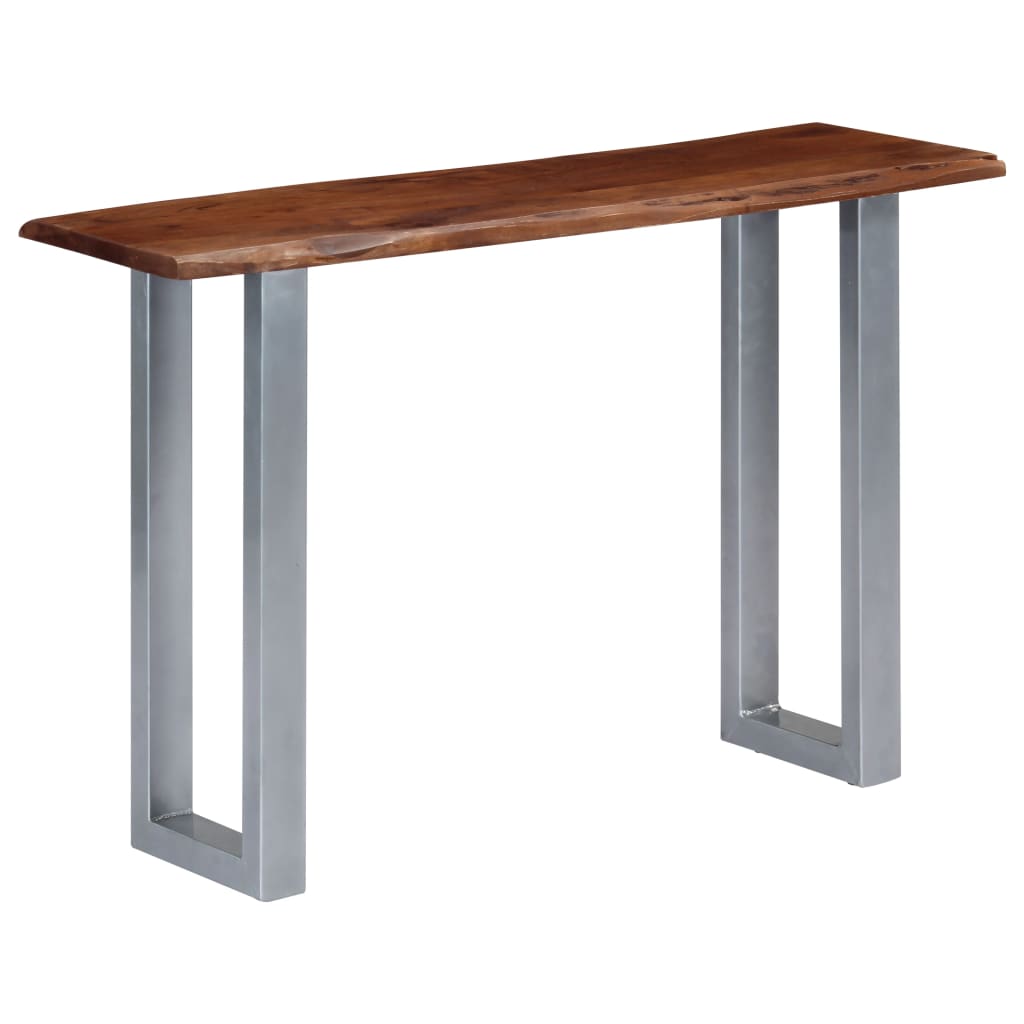 Tavolo Consolle 115x35x76 cm Legno Massello e Ferro - homemem39