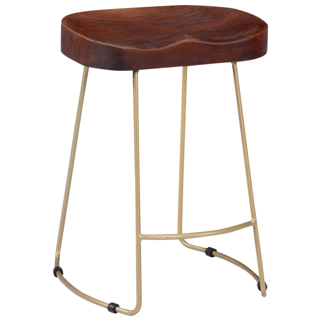 Sgabelli da Bar Gavin 2 pz Legno Massello di Mango - homemem39