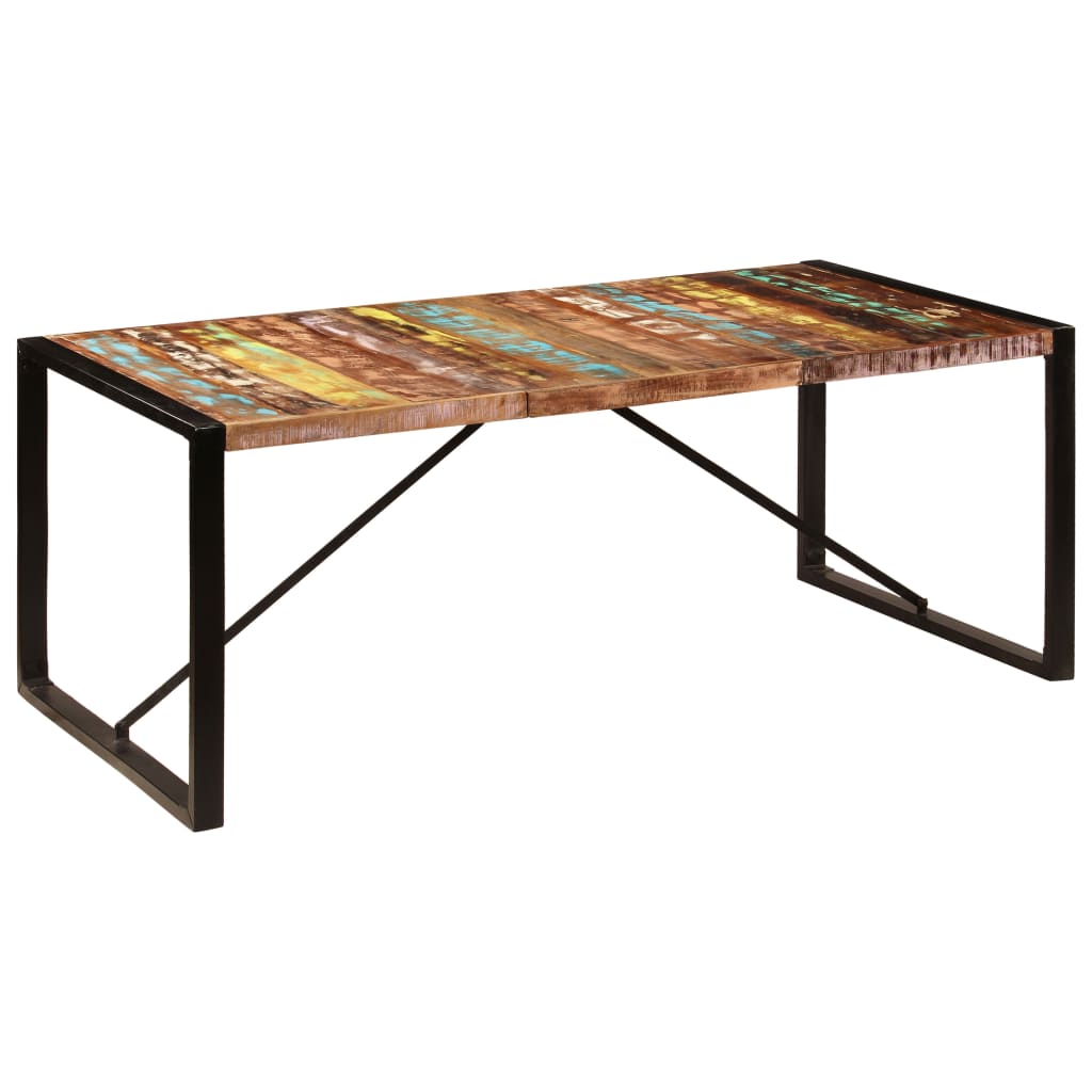 Tavolo da Pranzo 200x100x75 cm in Legno Massello di Recupero