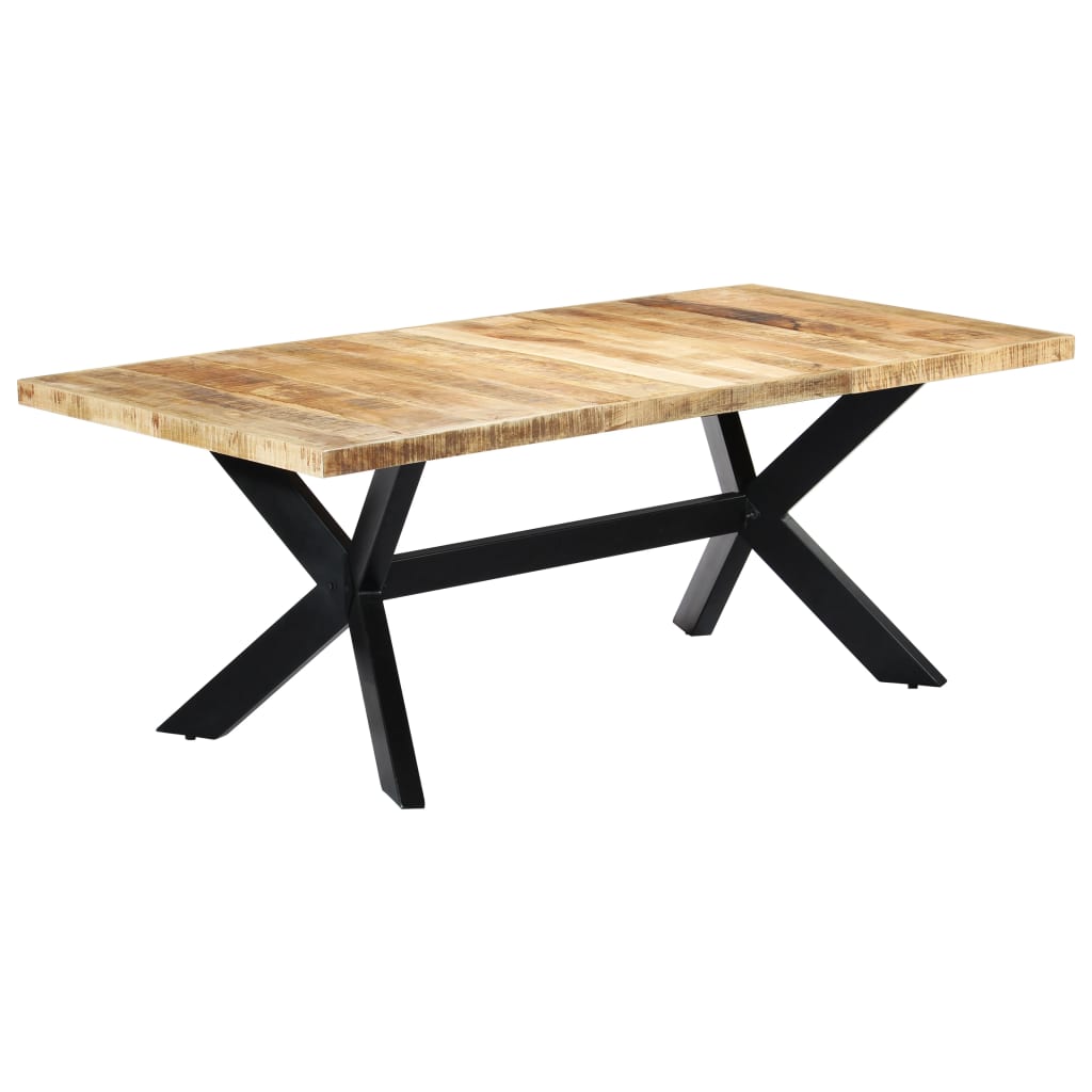 Tavolo da Pranzo 200x100x75 cm in Legno Massello di Mango | homemem39