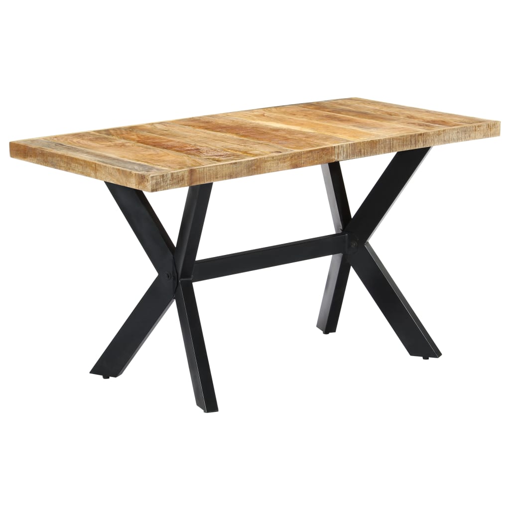 Tavolo da Pranzo 140x70x75 cm in Legno Massello di Mango Grezzo | homemem39