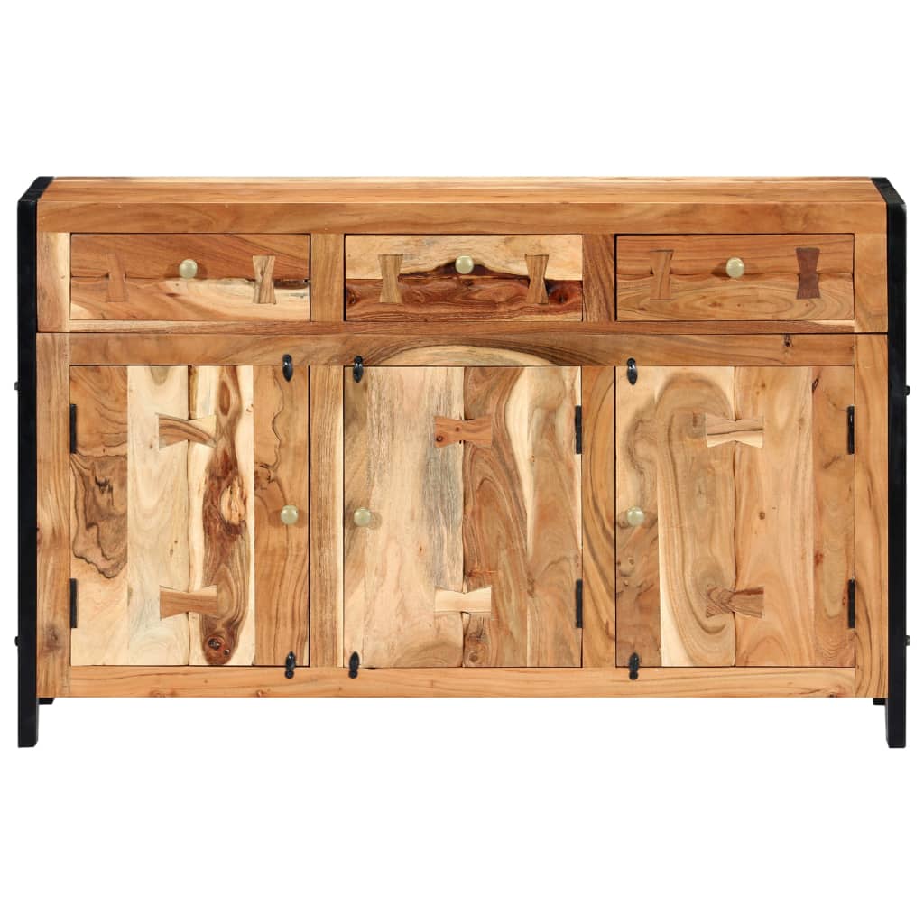 Credenza 120x35x75 cm in Legno Massello di Acacia - homemem39