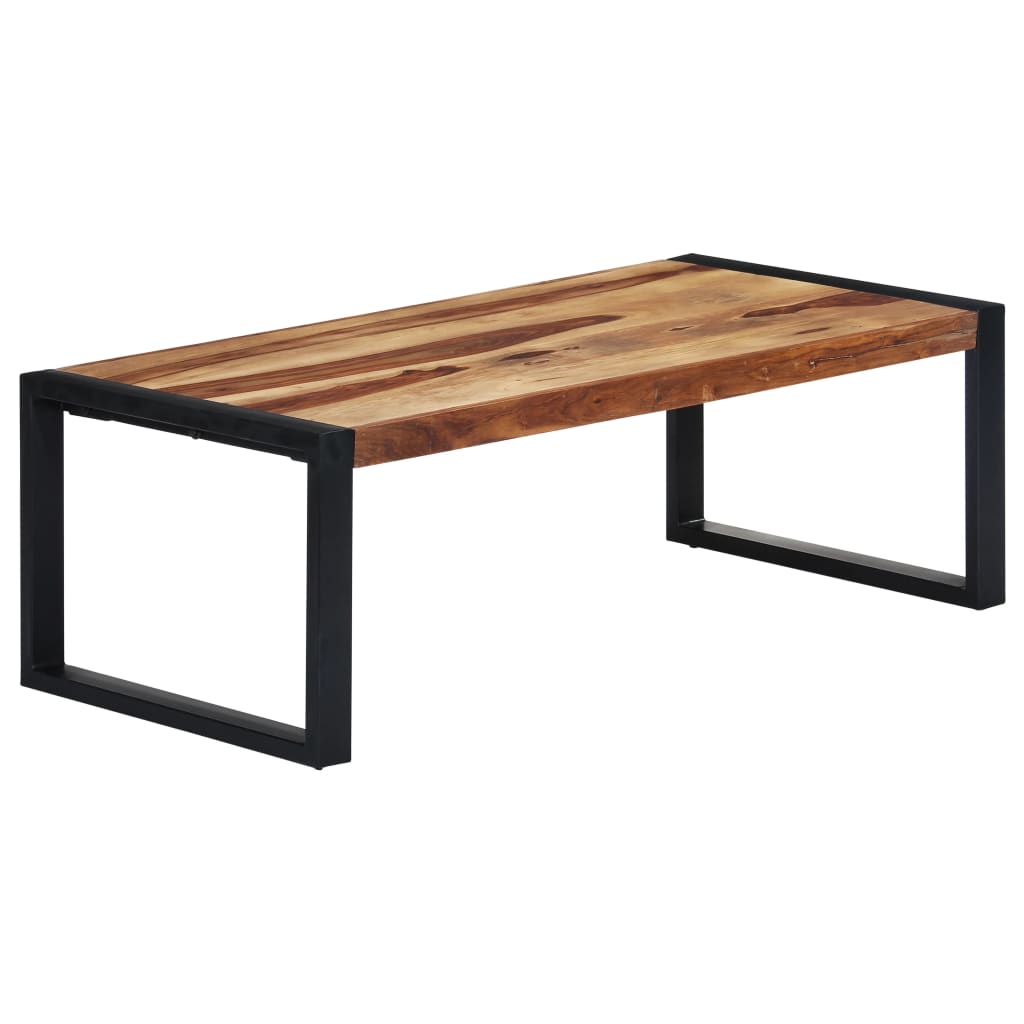 Tavolino da Salotto 110x60x40 cm in Massello di Acacia - homemem39