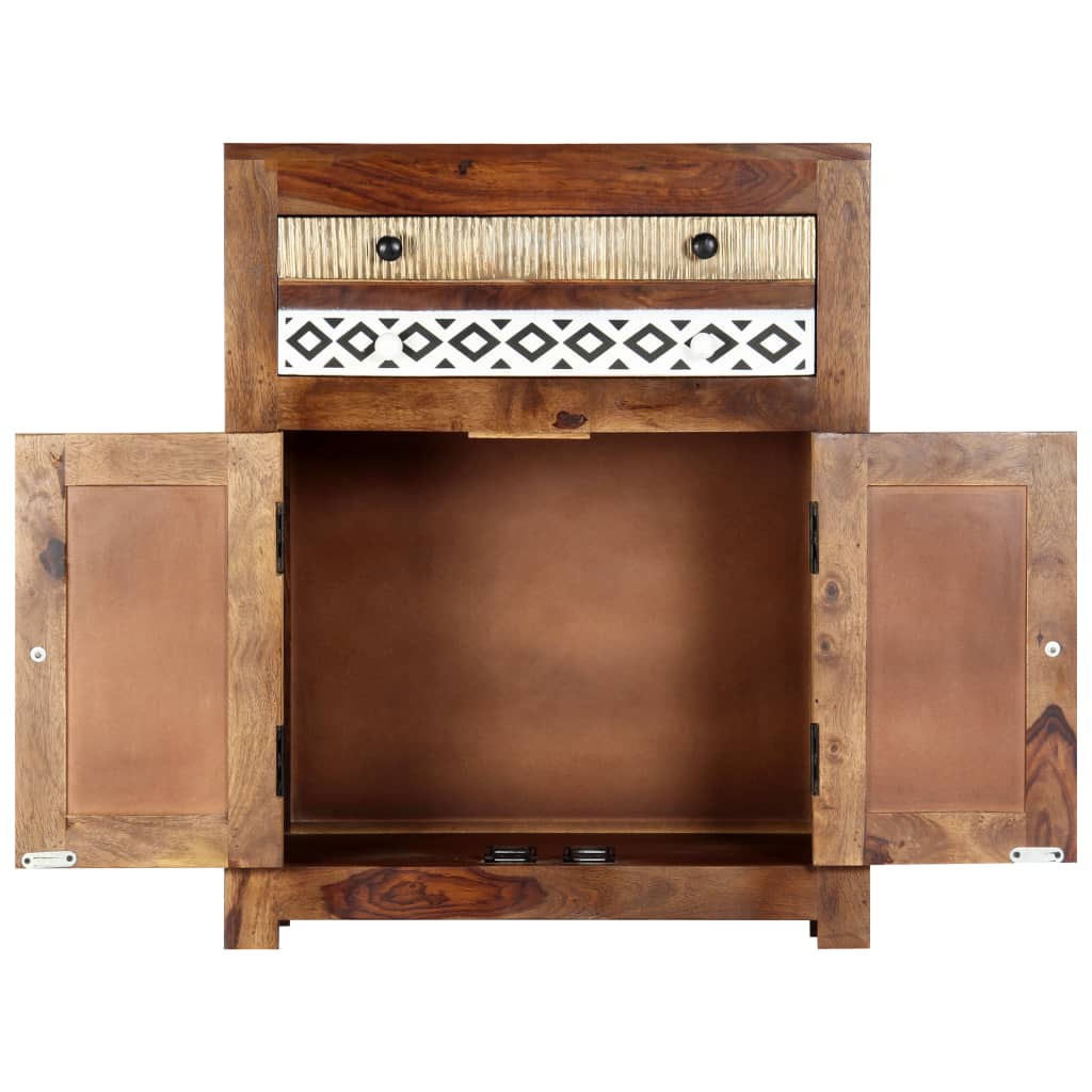 Credenza 60x30x75 cm in Legno Massello di Acacia - homemem39
