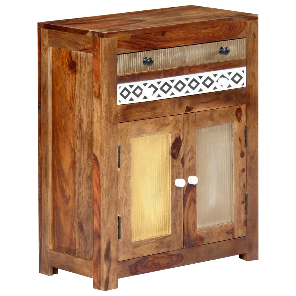 Credenza 60x30x75 cm in Legno Massello di Acacia - homemem39