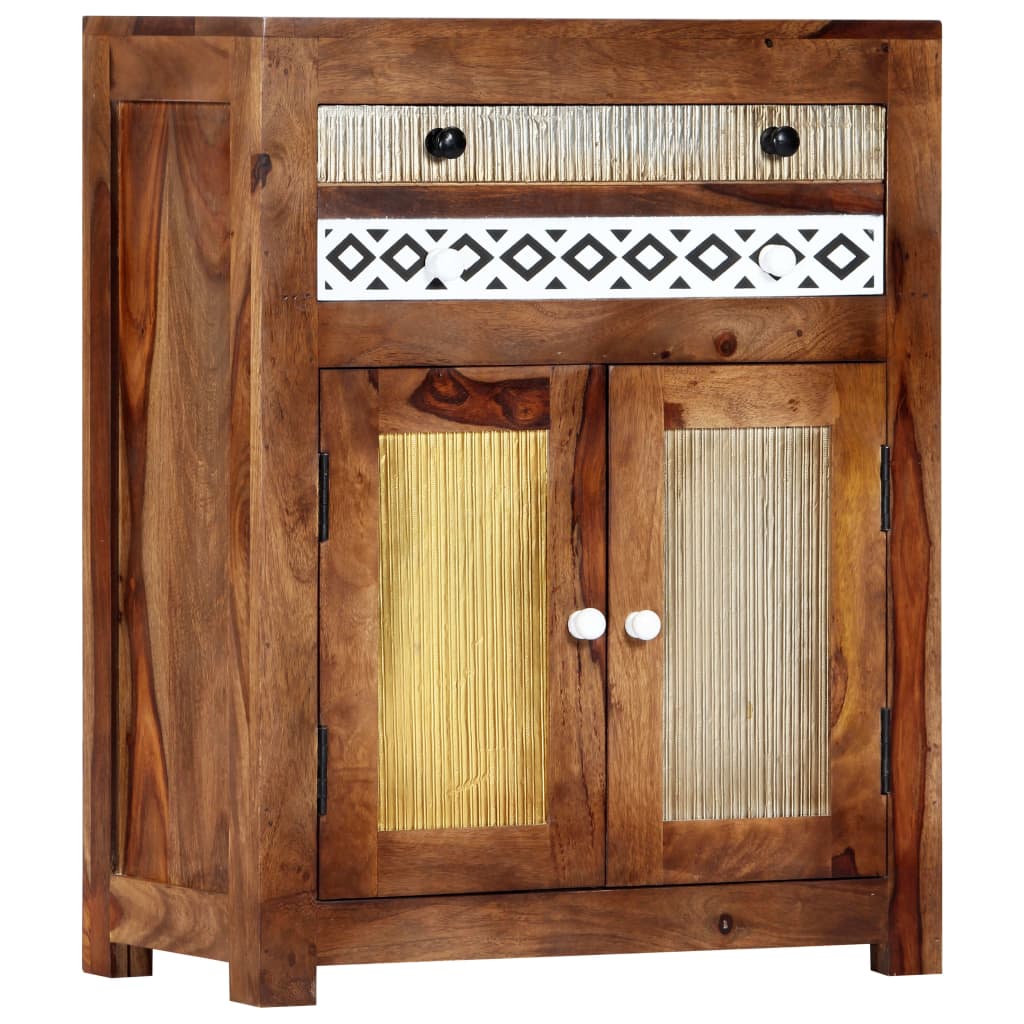 Credenza 60x30x75 cm in Legno Massello di Acacia - homemem39