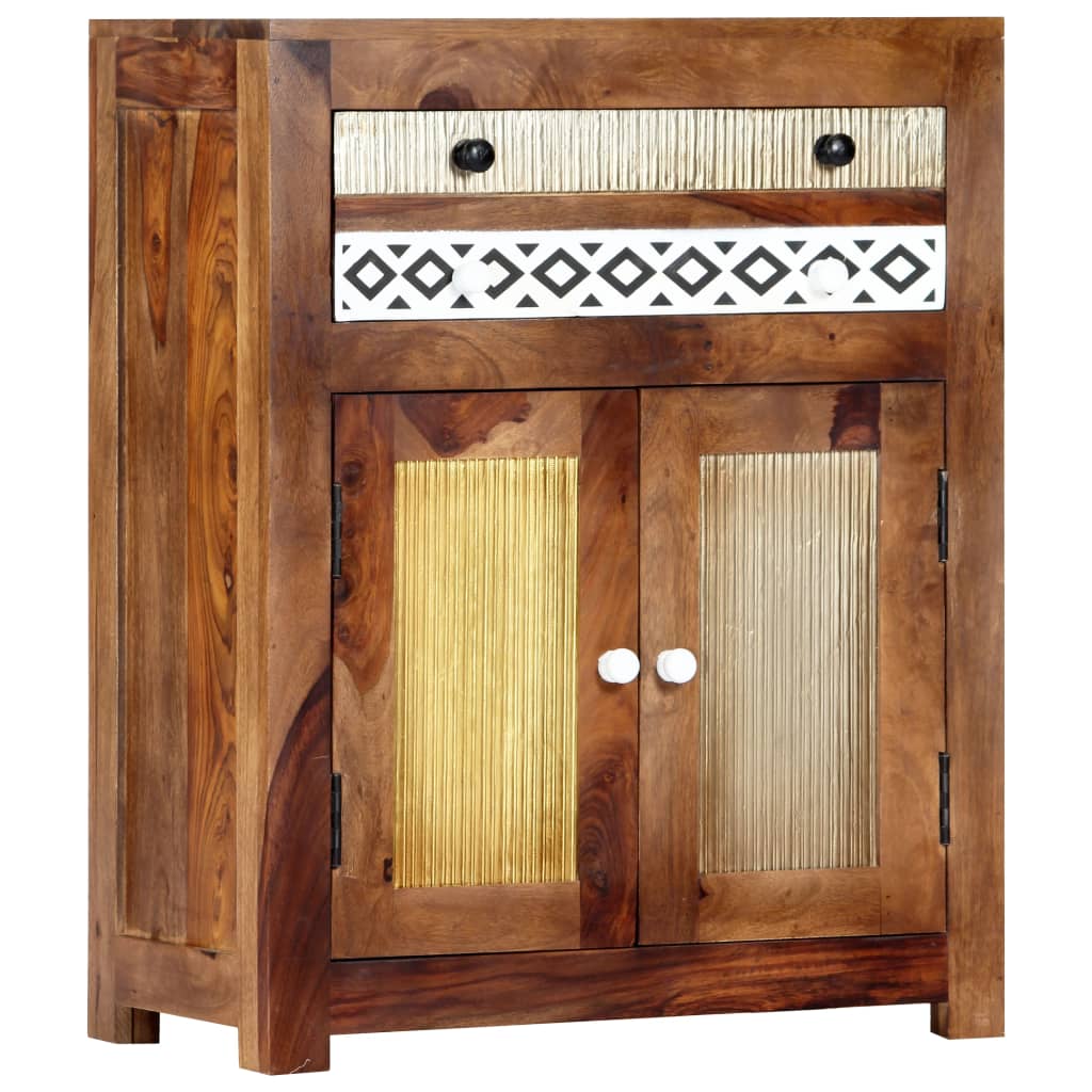 Credenza 60x30x75 cm in Legno Massello di Acacia - homemem39