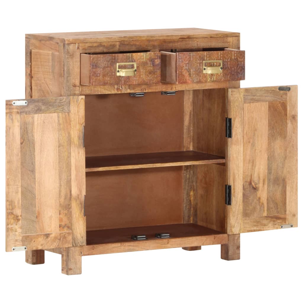 Credenza 65x30x75 cm in Legno Massello di Mango
