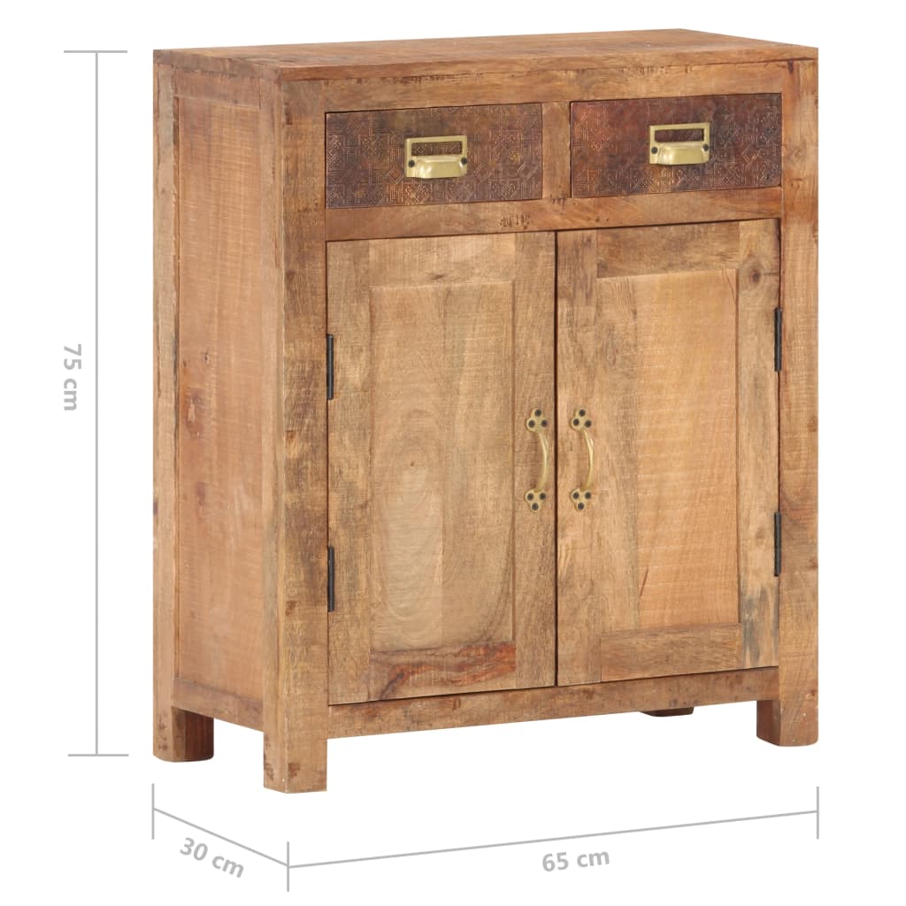 Credenza 65x30x75 cm in Legno Massello di Mango