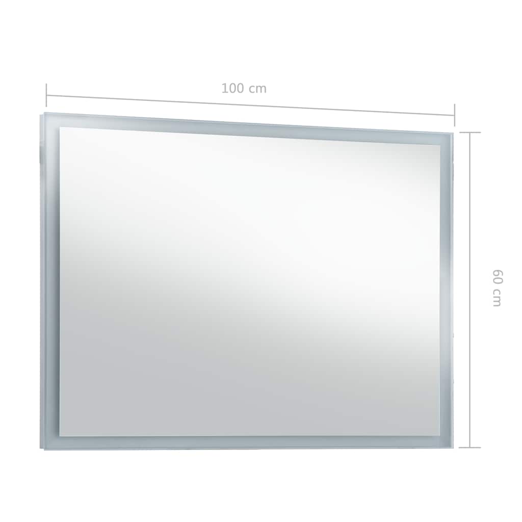 Specchio da Parete a LED per Bagno 100x60 cm - homemem39
