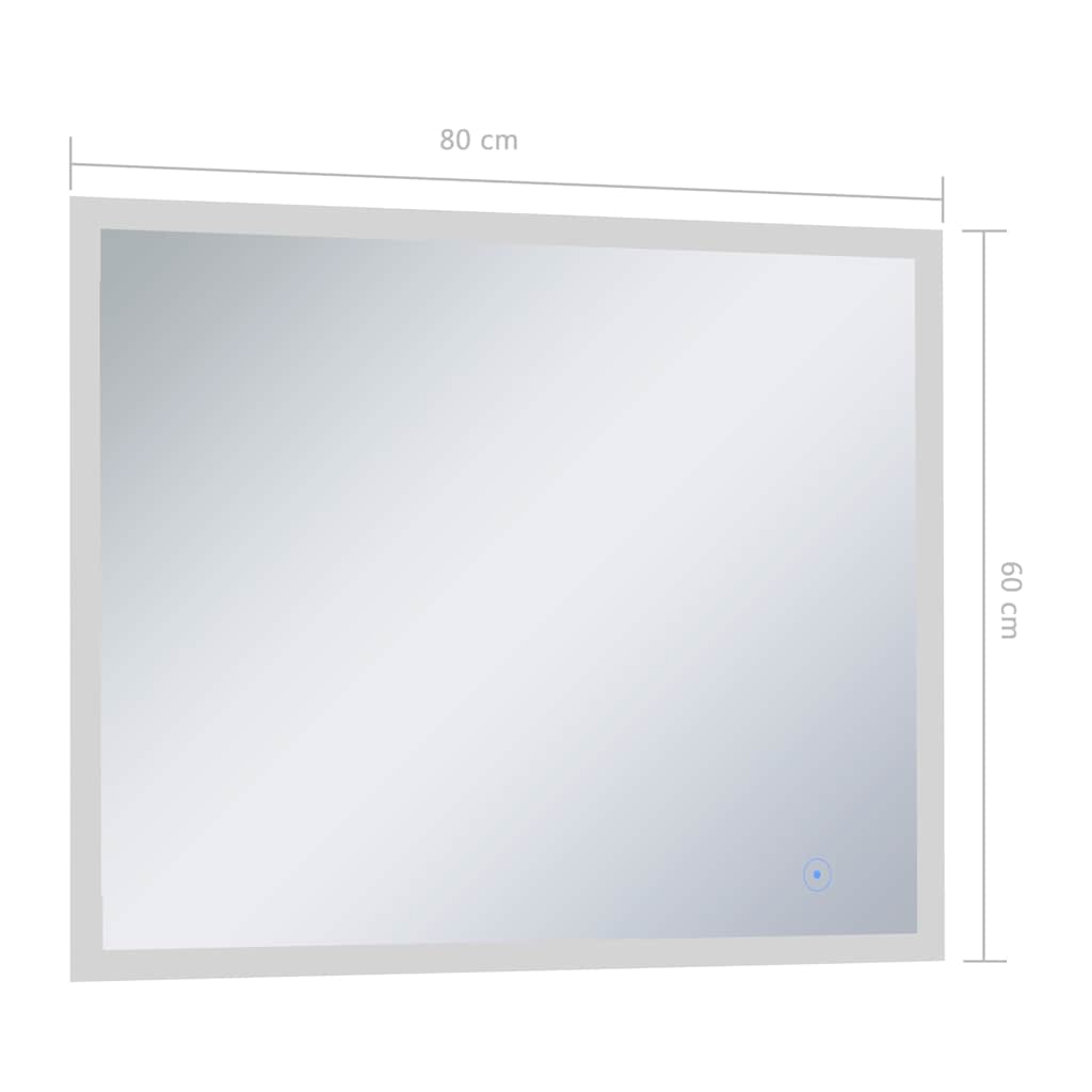 Specchio LED da Bagno con Sensore Tattile 80x60 cm - homemem39