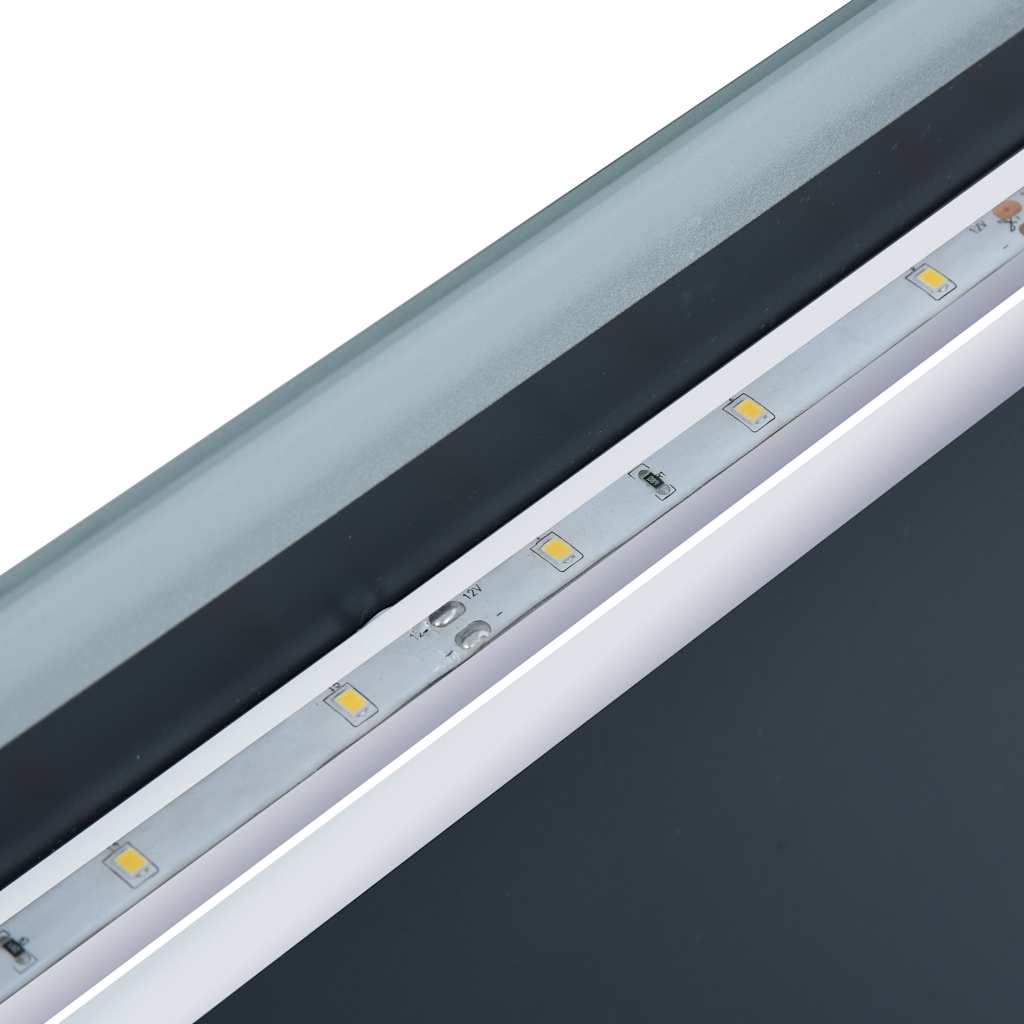 Specchio LED Bagno con Sensore Tattile e Schermo Orario 80x60cm - homemem39