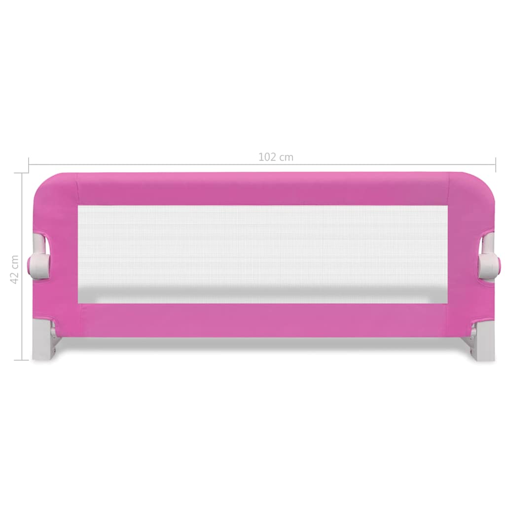 Sponde Letto per la Sicurezza dei Bambini 2 pz Rosa 102x42 cm | homemem39