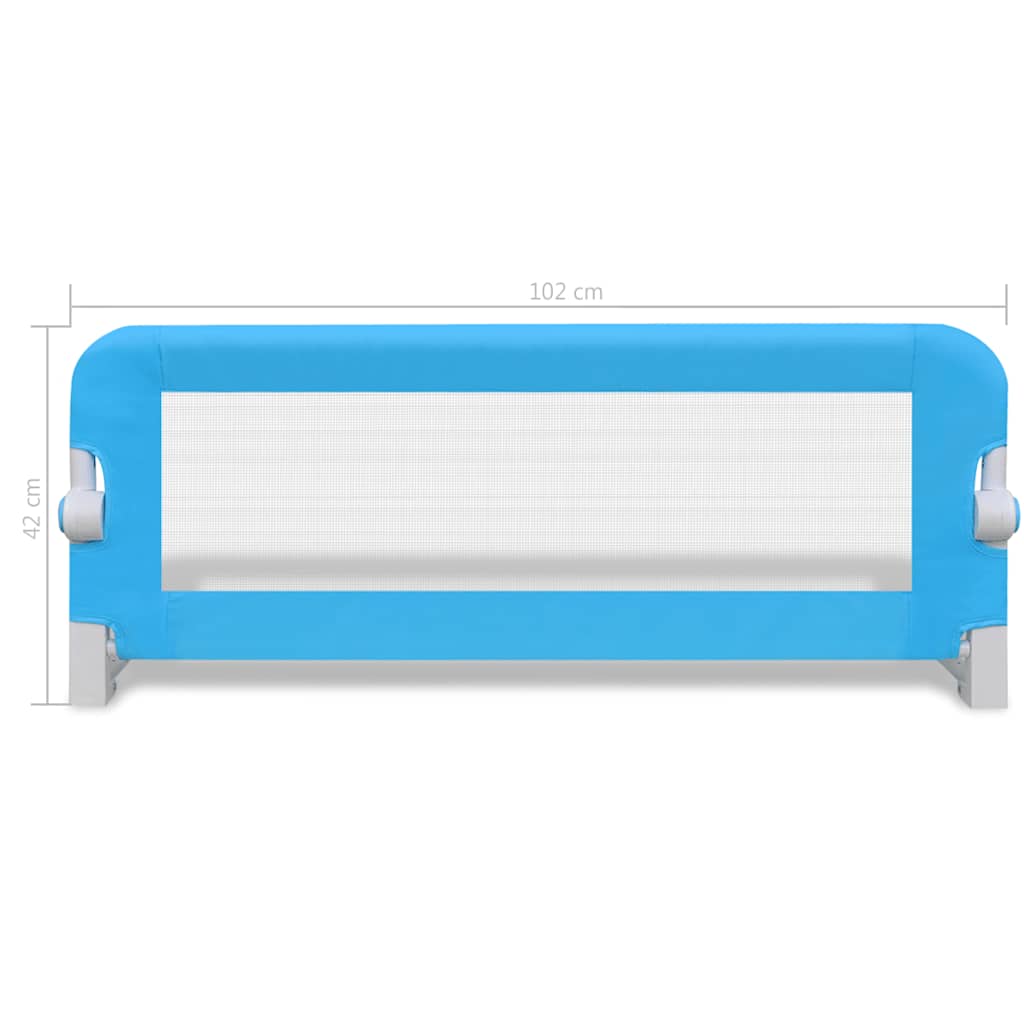 Sponde Letto per la Sicurezza dei Bambini 2 pz Blu 102x42 cm | homemem39