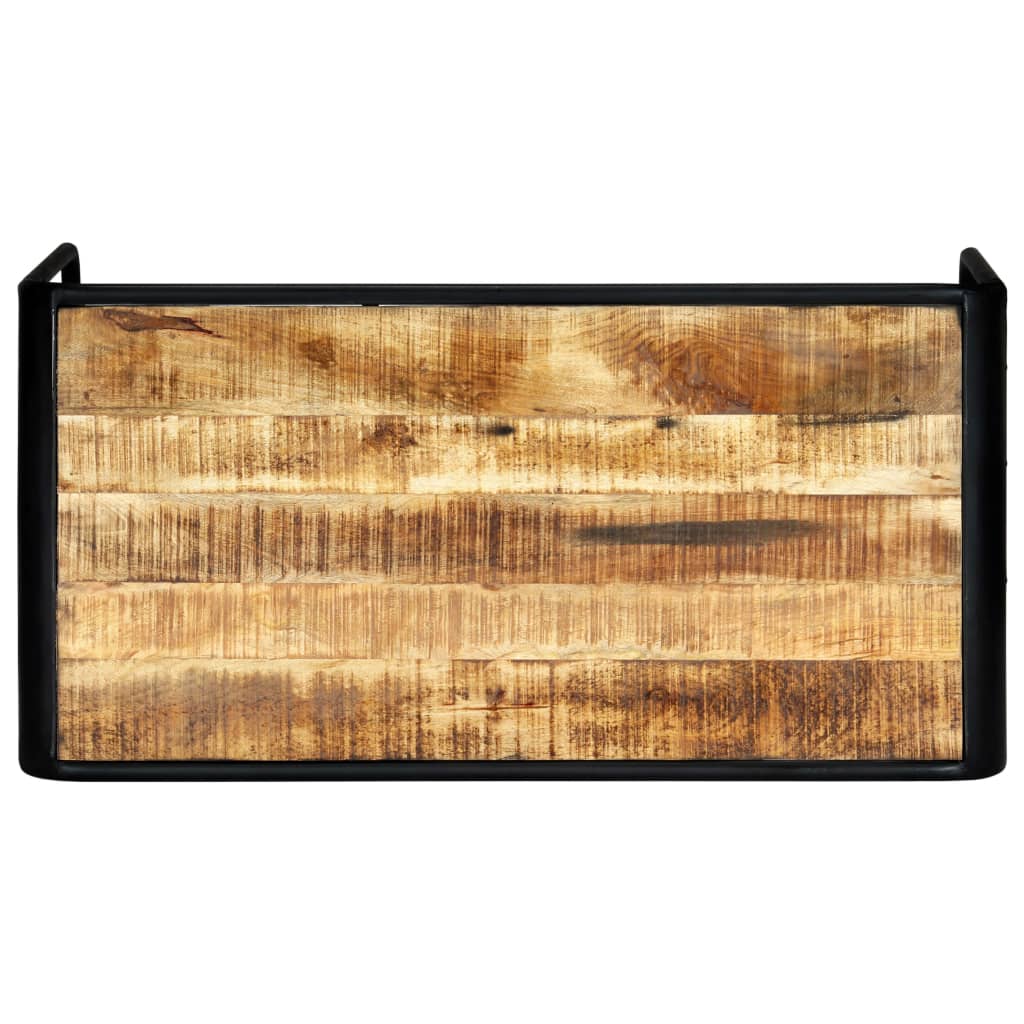Tavolo da Pranzo 118x60x76 in Legno Massello di Mango Grezzo - homemem39