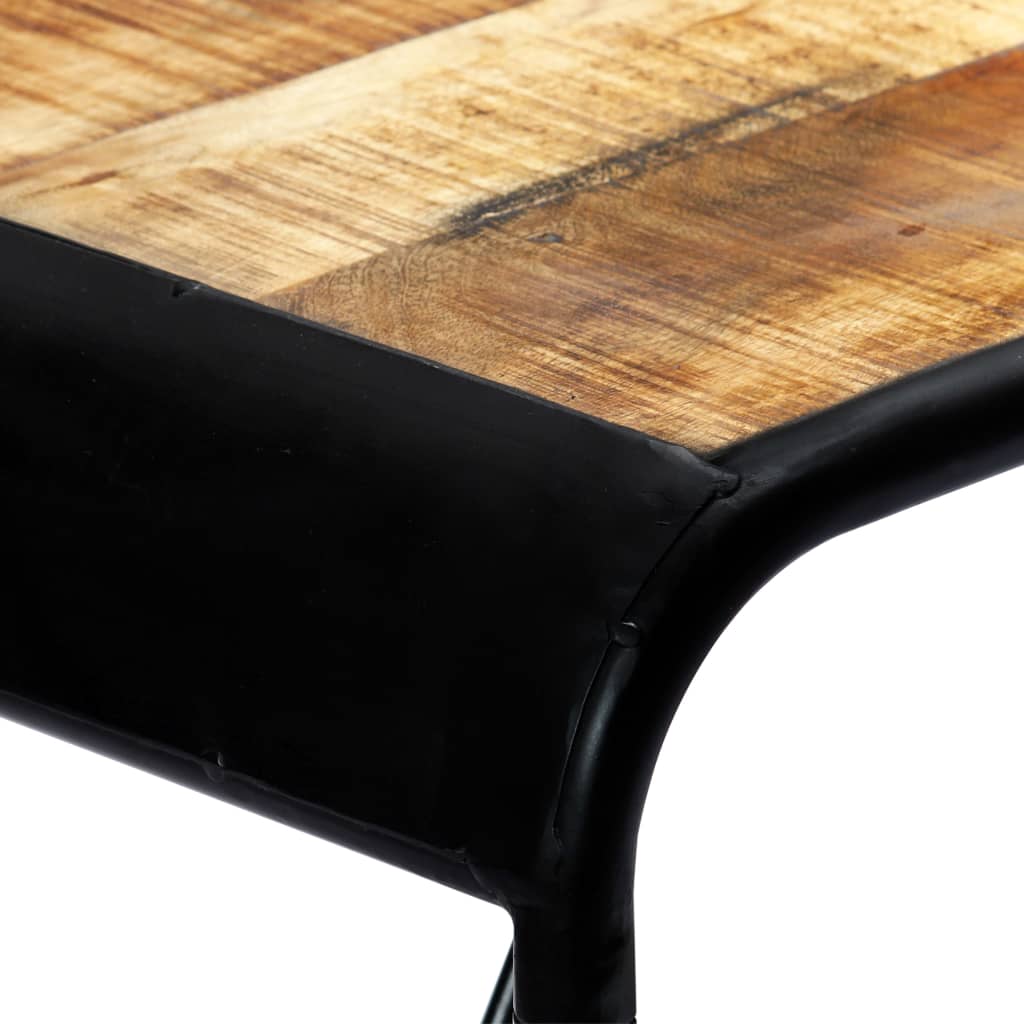 Tavolo da Pranzo 118x60x76 in Legno Massello di Mango Grezzo - homemem39
