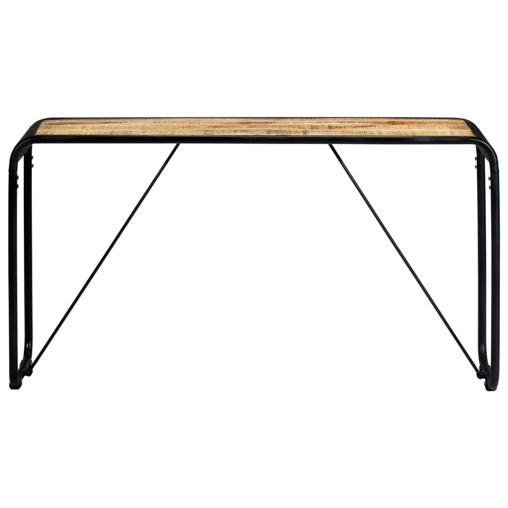 Tavolo Consolle 140x35x76 cm in Legno Massello di Mango Grezzo - homemem39