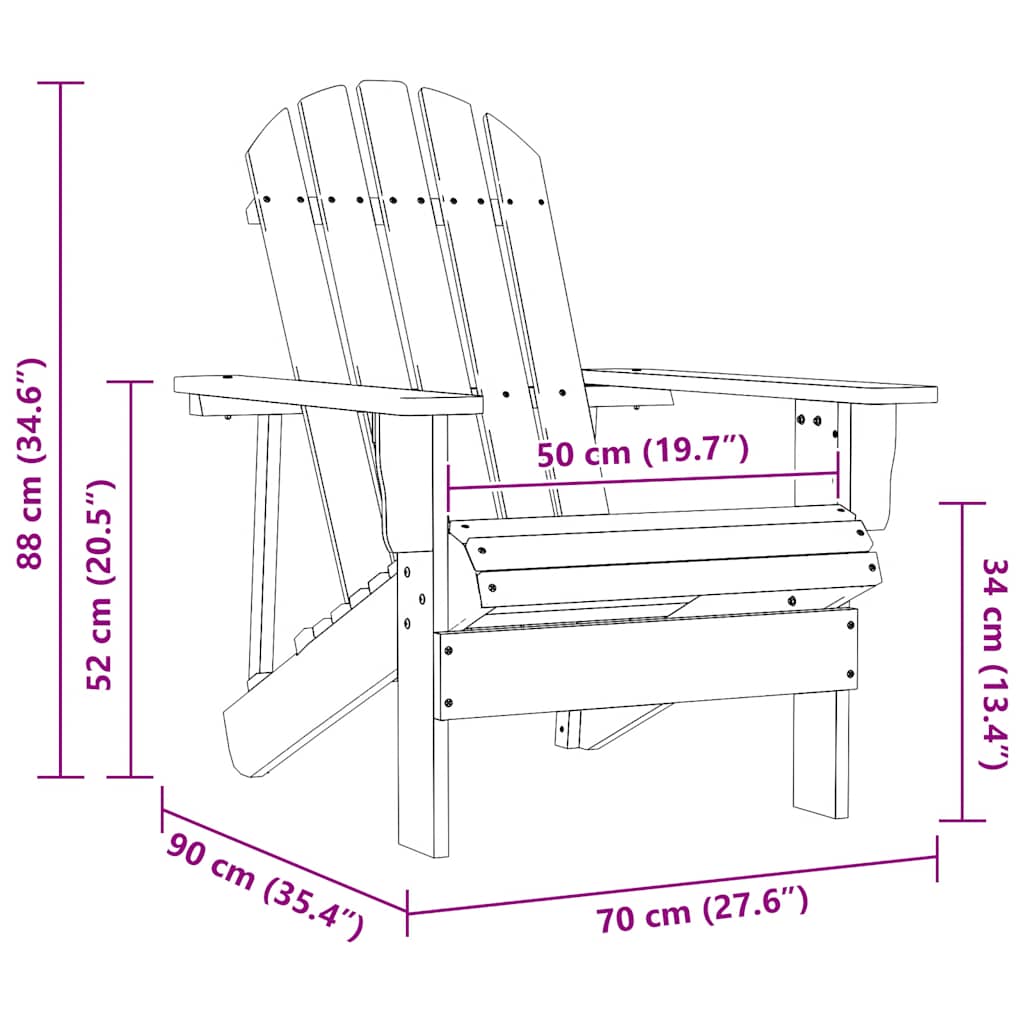 Sedia da Giardino in Legno Grigio | homemem39