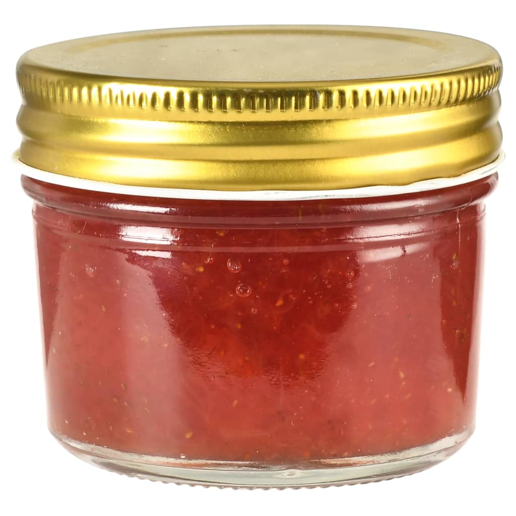 Vasi per Marmellata in Vetro Coperchio Oro 96 pz 110 ml - homemem39