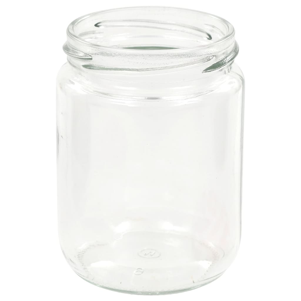Vaso Marmellata in Vetro Coperchio Bianco e Rosso 48 pz 230 ml - homemem39