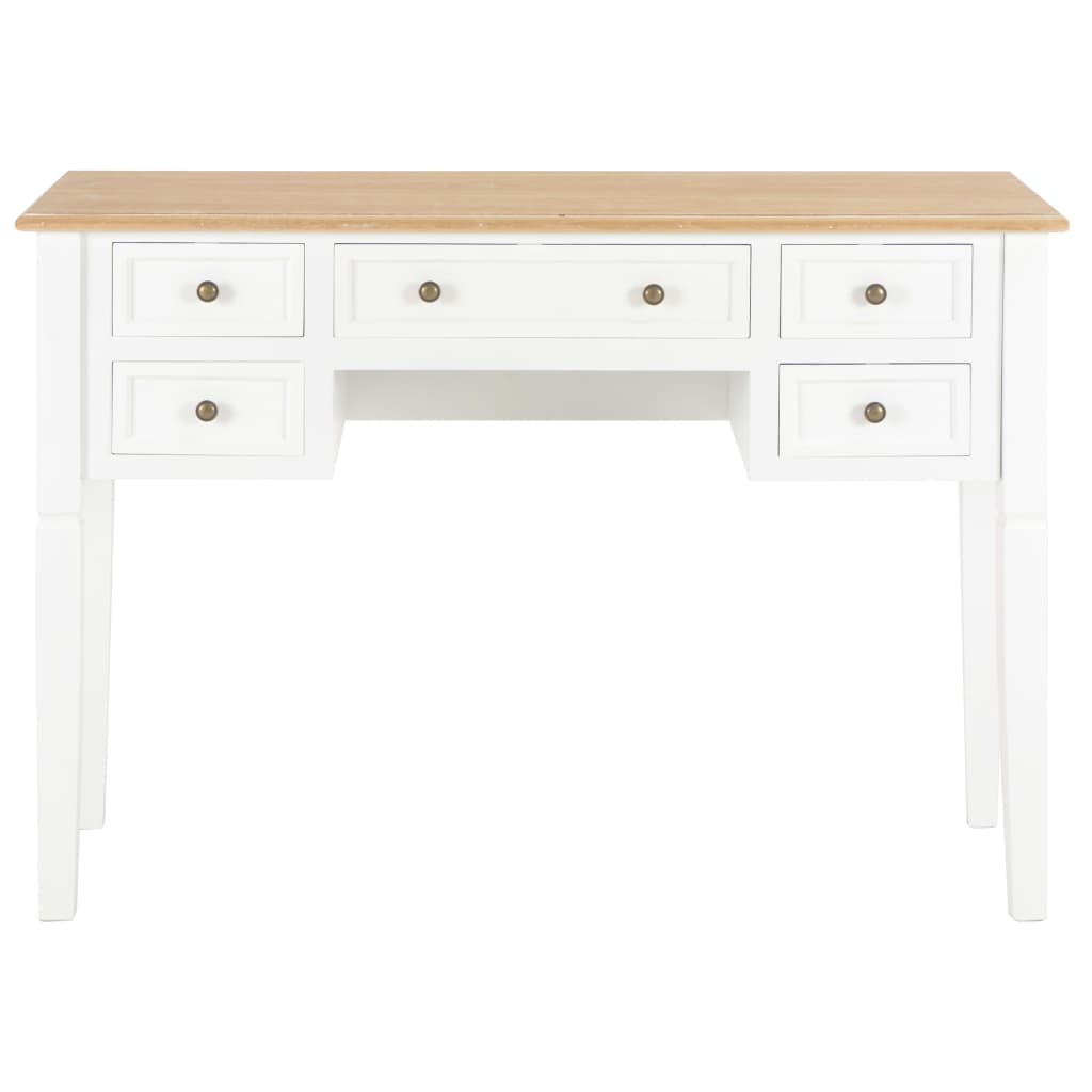 Scrivania Bianca 109,5x45x77,5 cm in Legno - homemem39