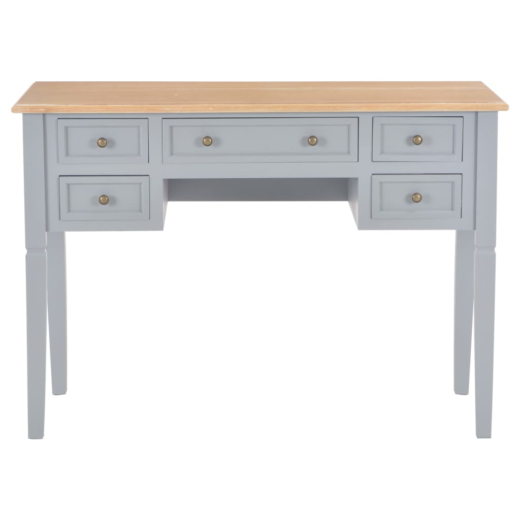 Scrivania Grigia 109,5x45x77,5 cm in Legno