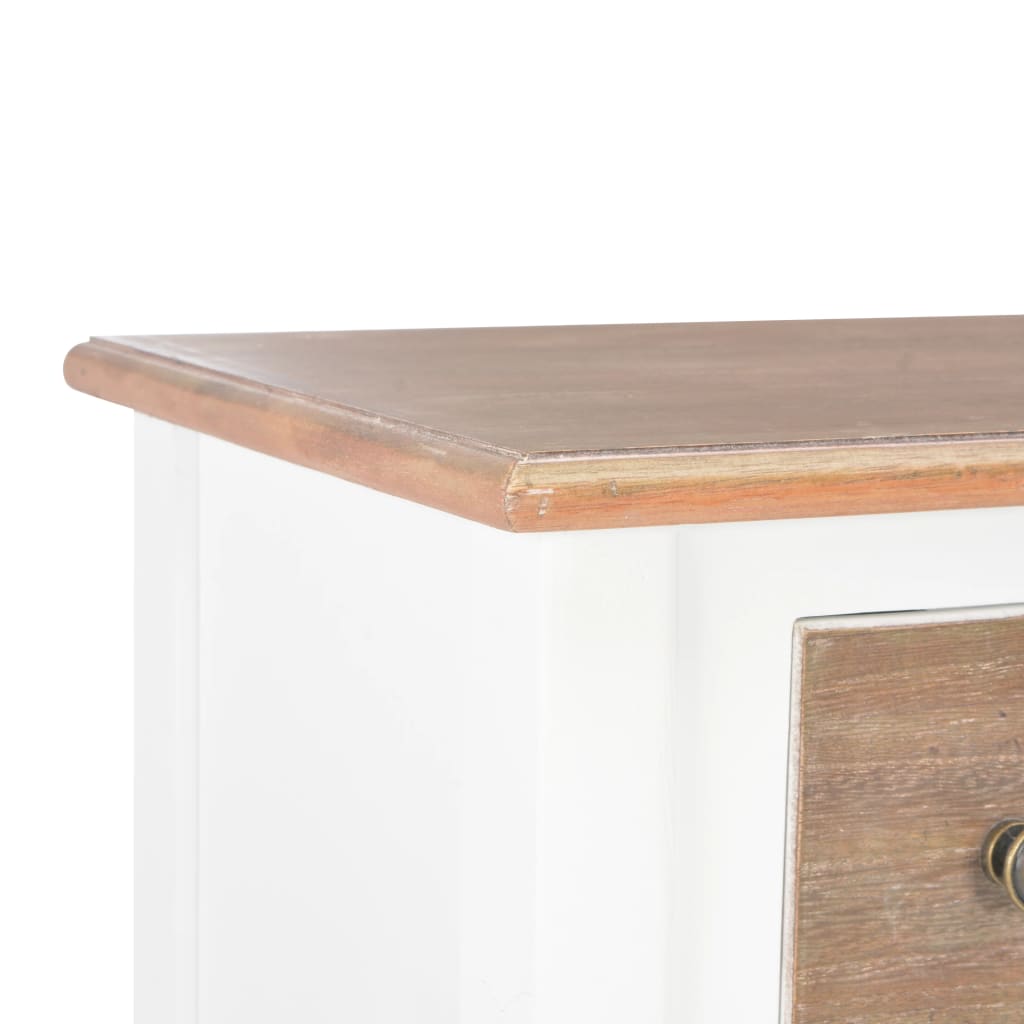 Credenza Bianca 54x30x80 cm in Legno Massello - homemem39