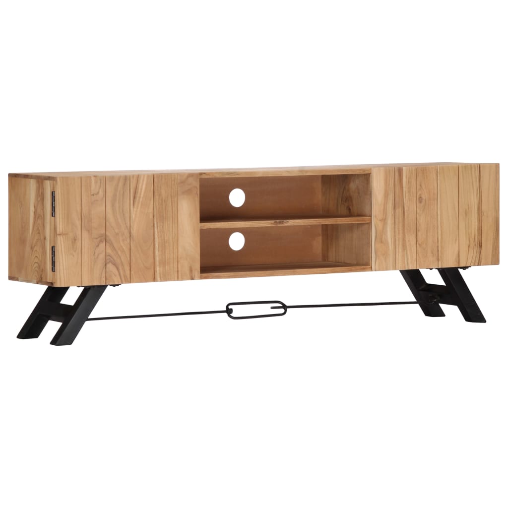 Mobile Porta TV 140x30x45 cm in Legno Massello di Acacia - homemem39