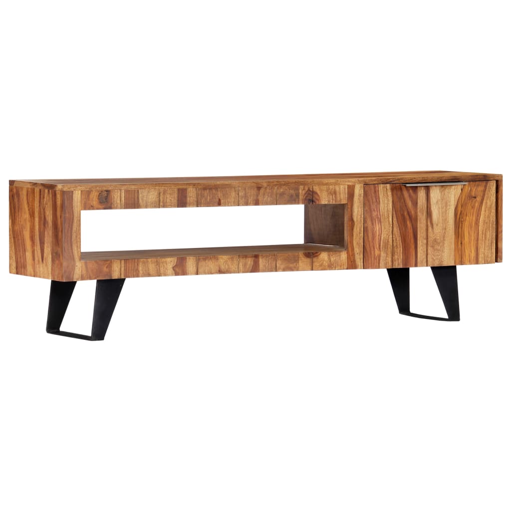 Mobile Porta TV 140x30x40cm in Legno Massello di Acacia - homemem39
