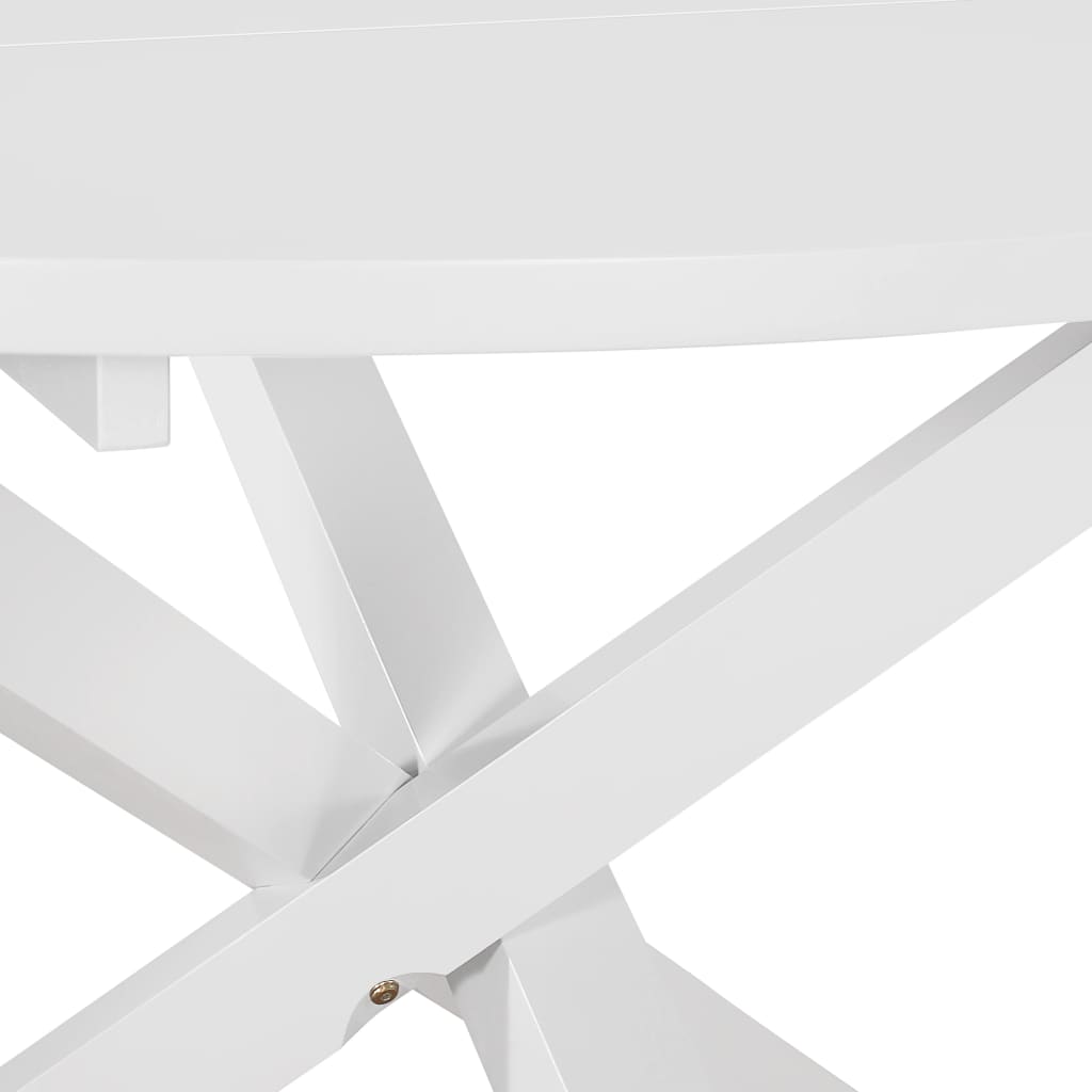 Tavolo da Pranzo Bianco 120x75 cm in MDF - homemem39