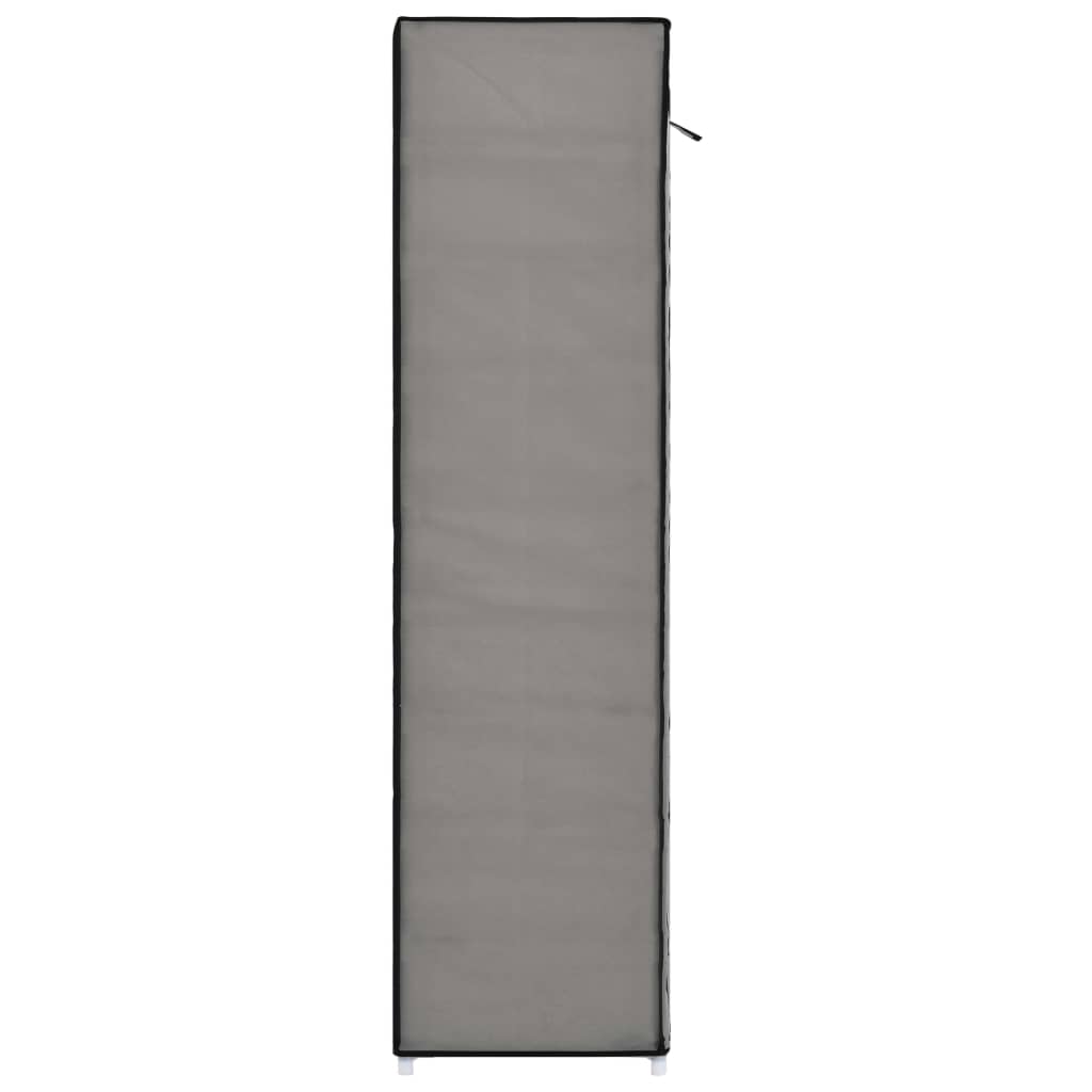 Scarpiera Coperta Grigia 115x28x110 cm in Tessuto - homemem39