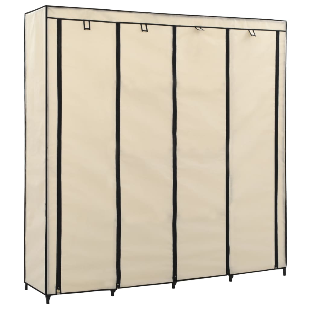 Guardaroba con 4 Scomparti Crema 175x45x170 cm - homemem39